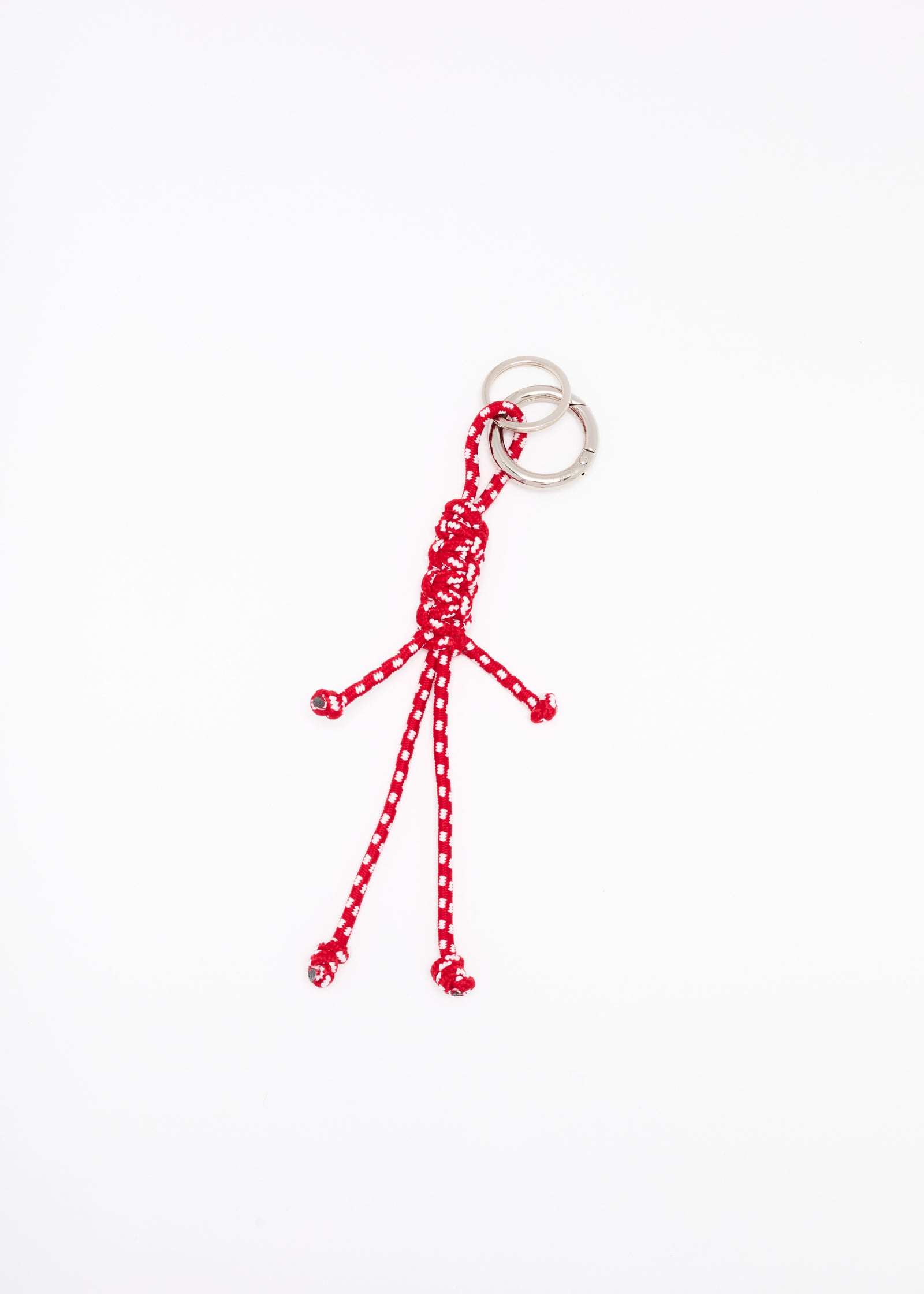 RED WHITE LANYARD KEY RING