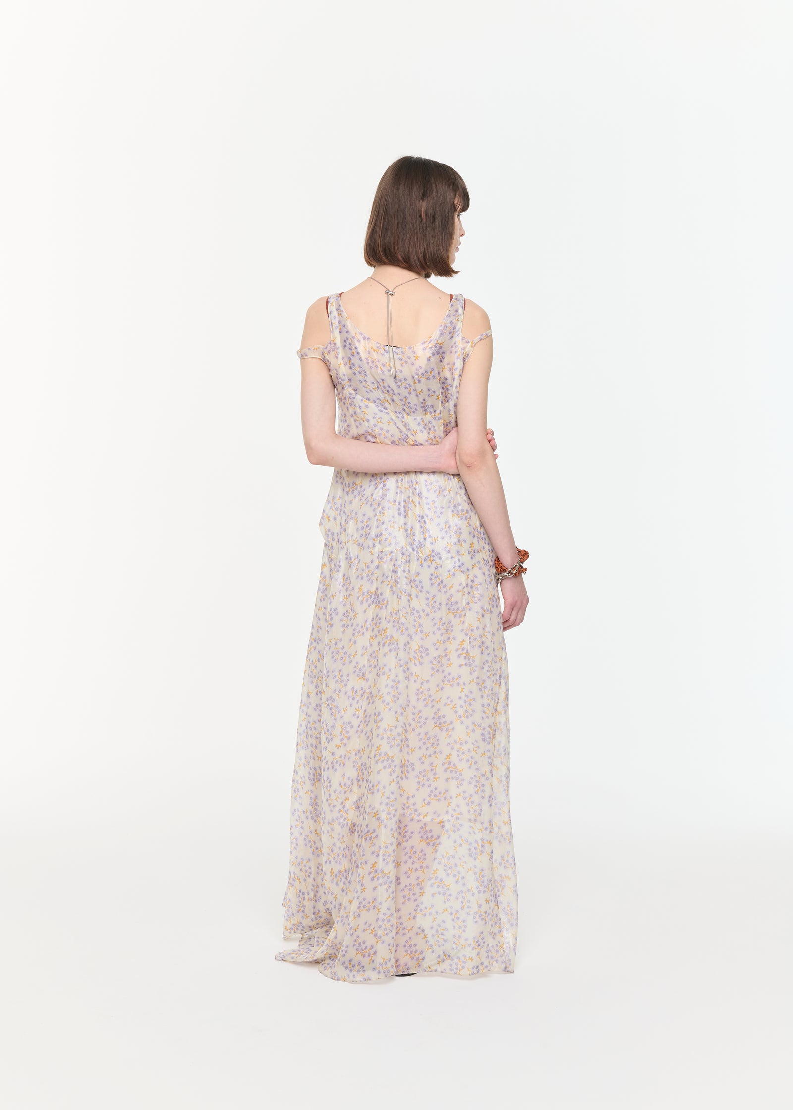 SILK CHIFFON LONG DRESS