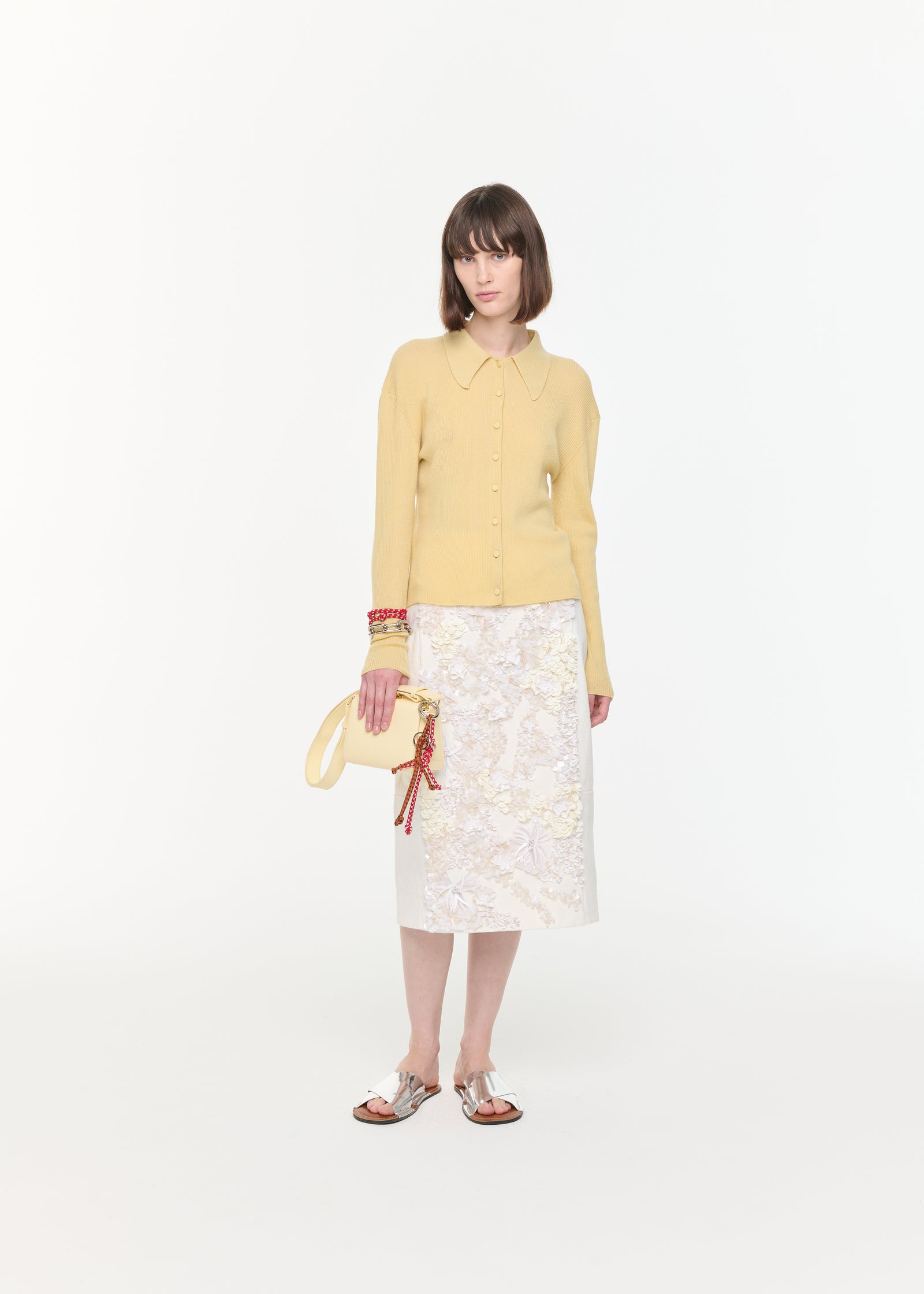 STRAW MERINO CARDIGAN