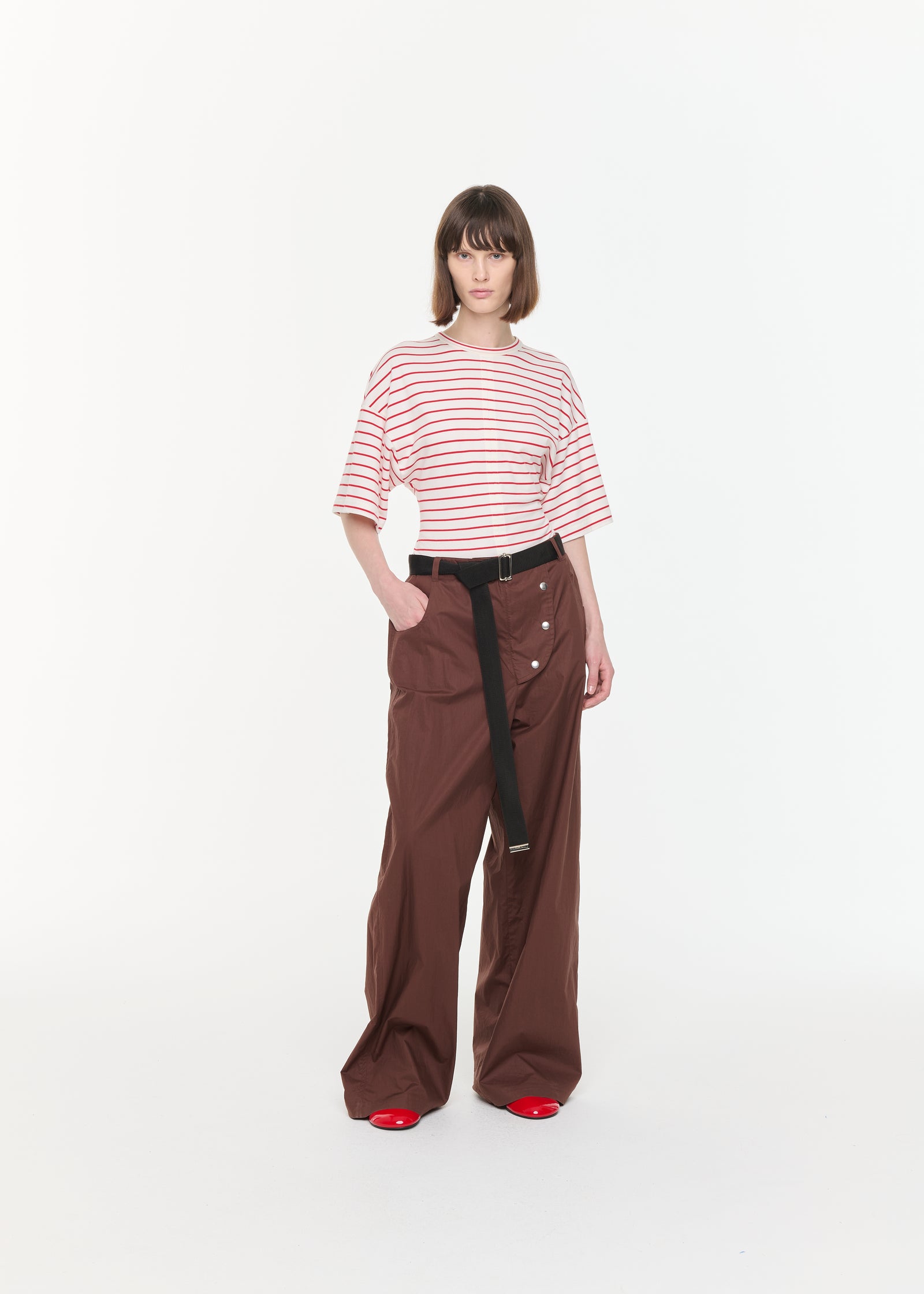 LIGHT PARACHUTE TWILL BROWN PANTS