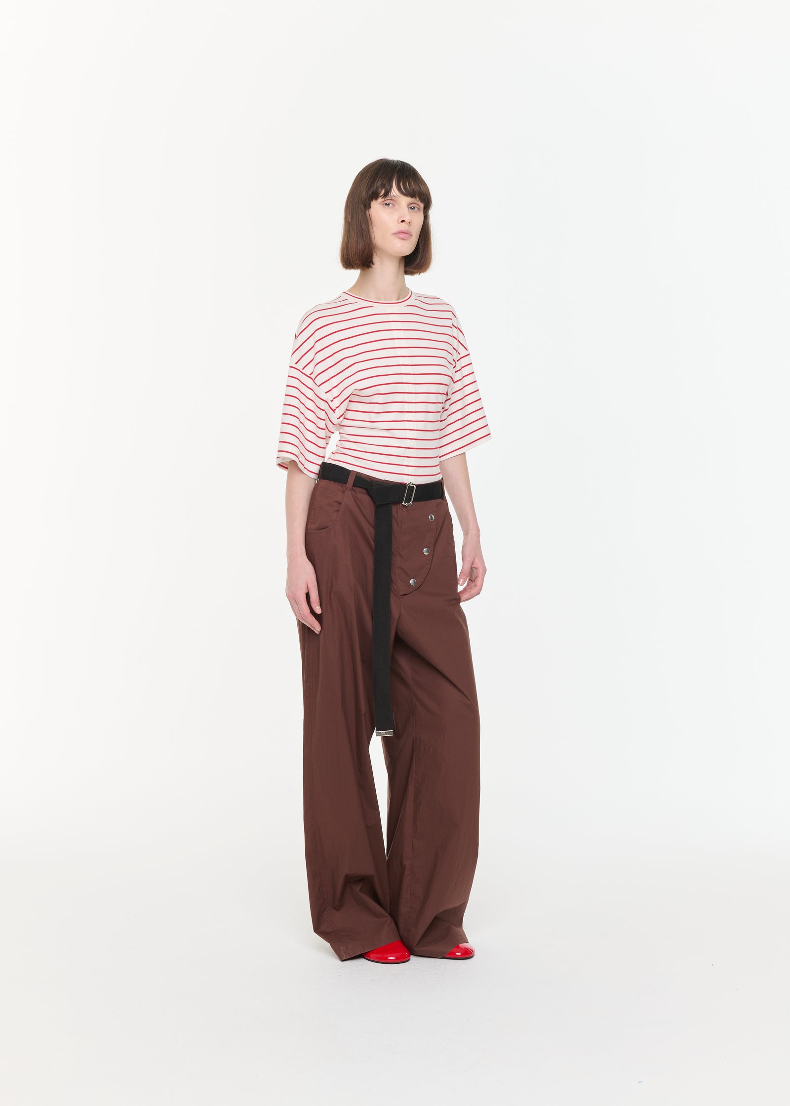 LIGHT PARACHUTE TWILL BROWN PANTS