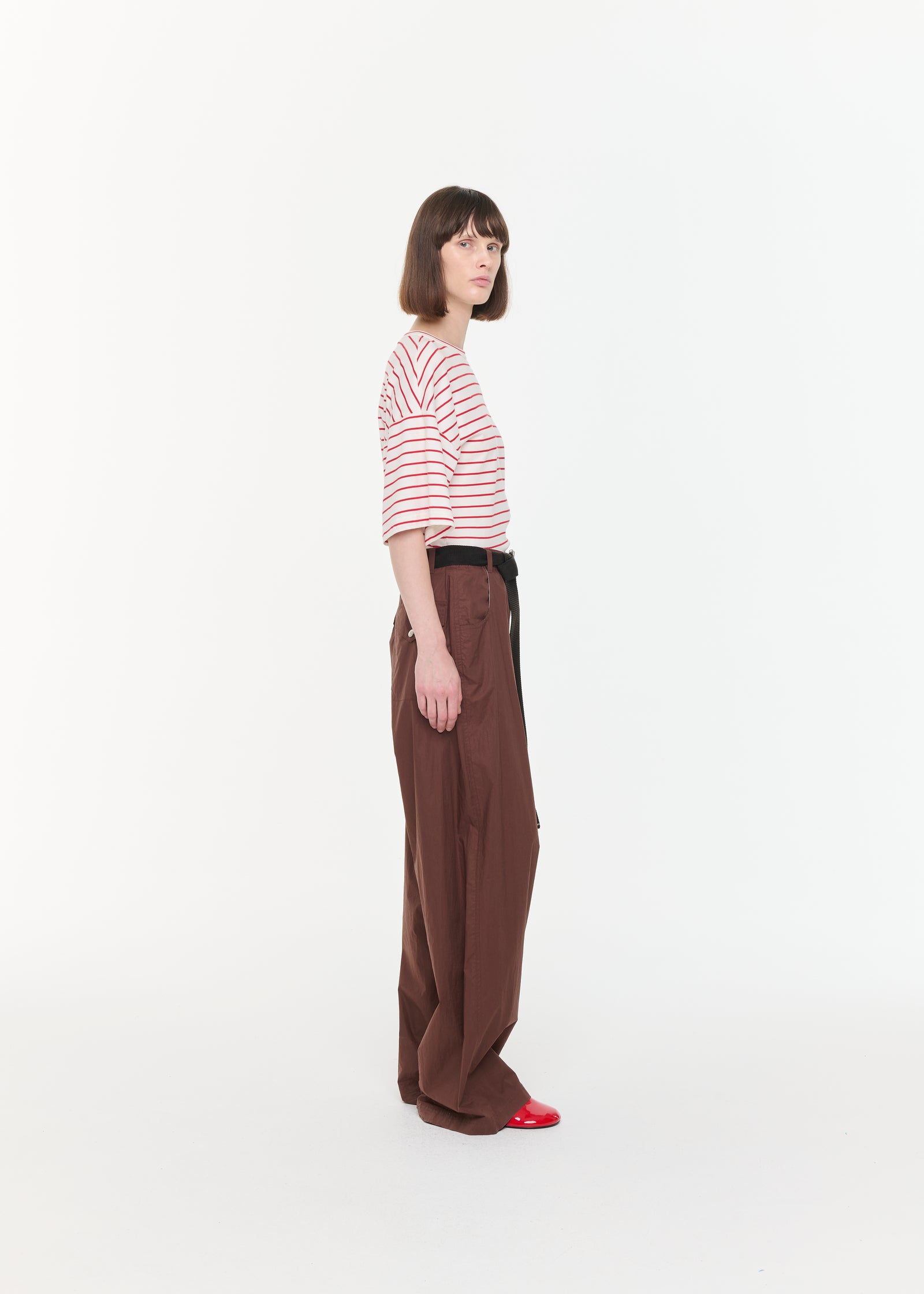 LIGHT PARACHUTE TWILL BROWN PANTS