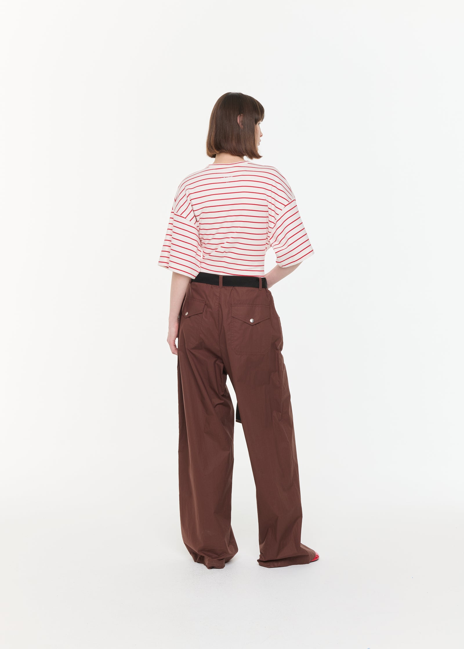 LIGHT PARACHUTE TWILL BROWN PANTS