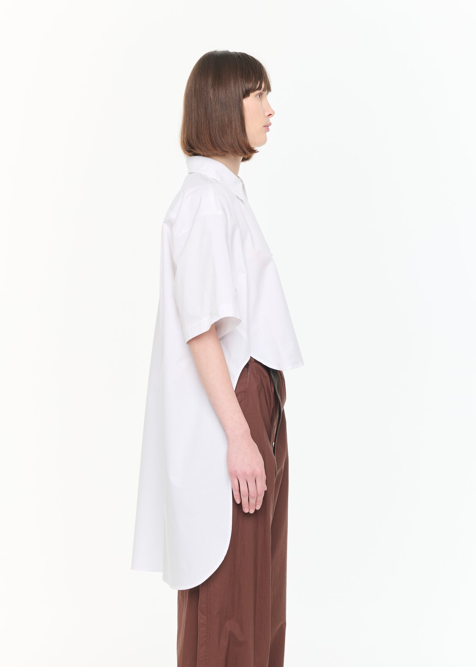 CAMICIA BIANCA CON PANNELLO FRONTALE