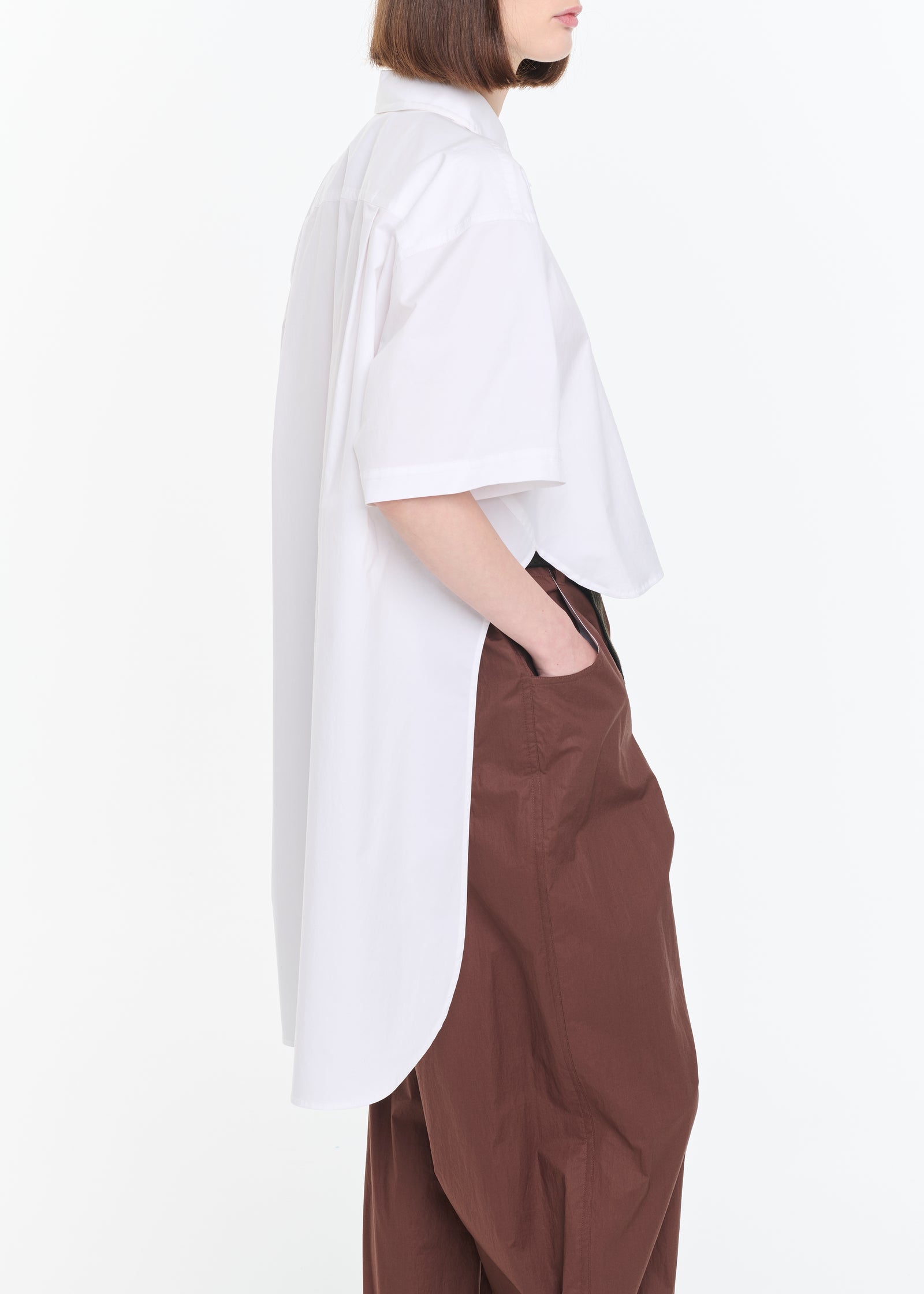 CAMICIA BIANCA CON PANNELLO FRONTALE