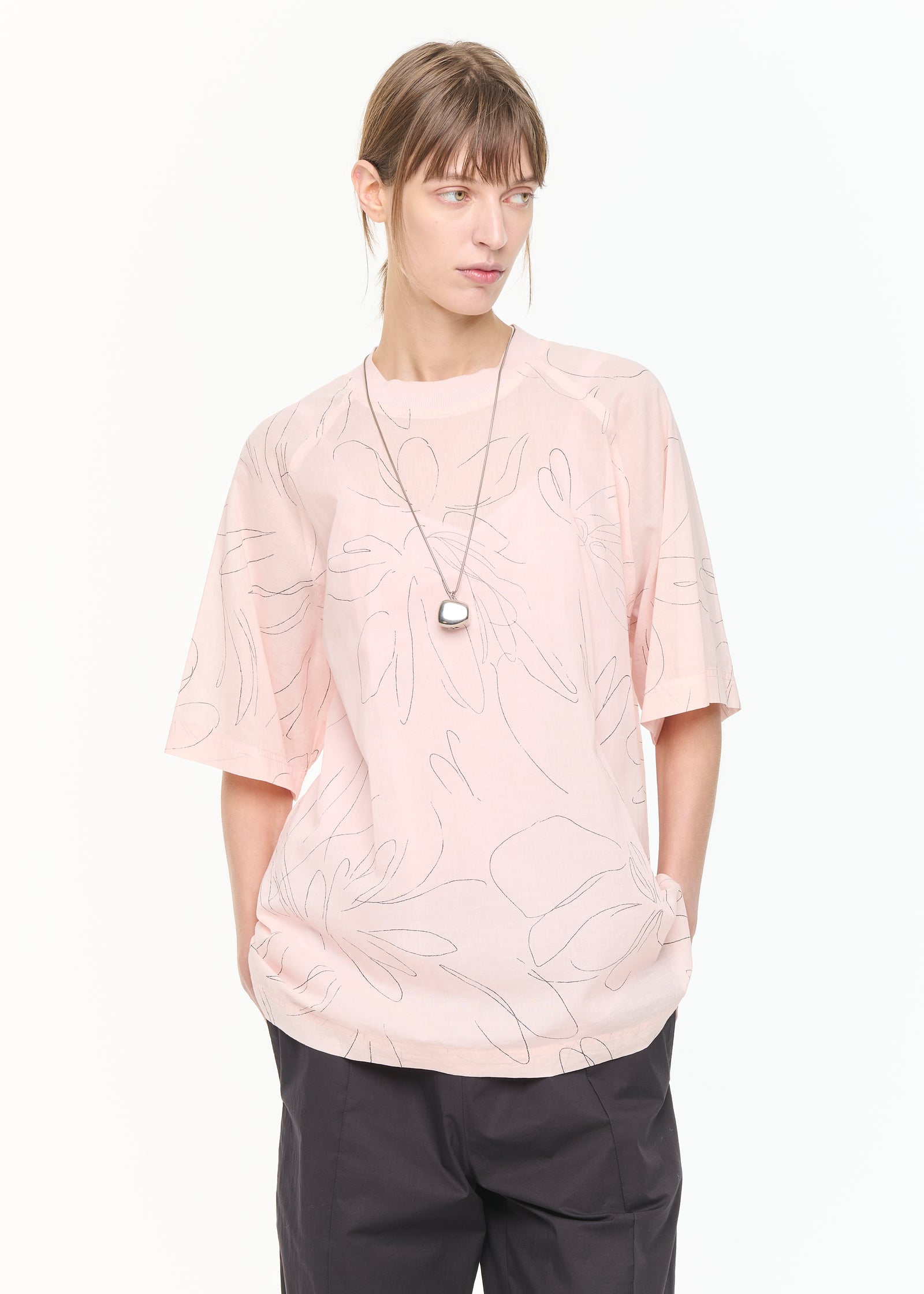 CAMICIA IN COTONE A MANICHE CORTE