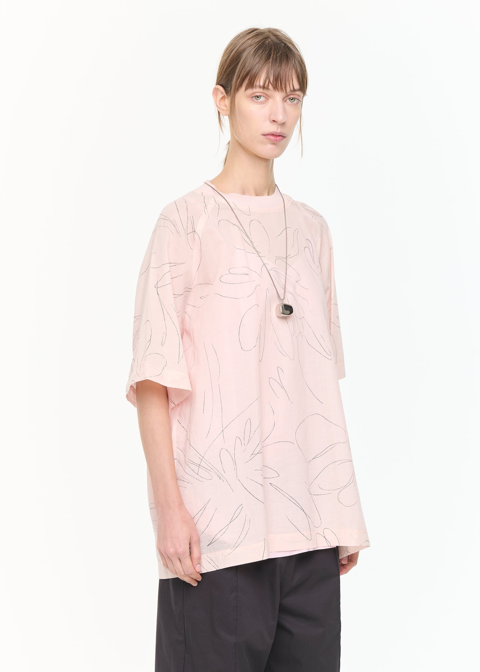 CAMICIA IN COTONE A MANICHE CORTE