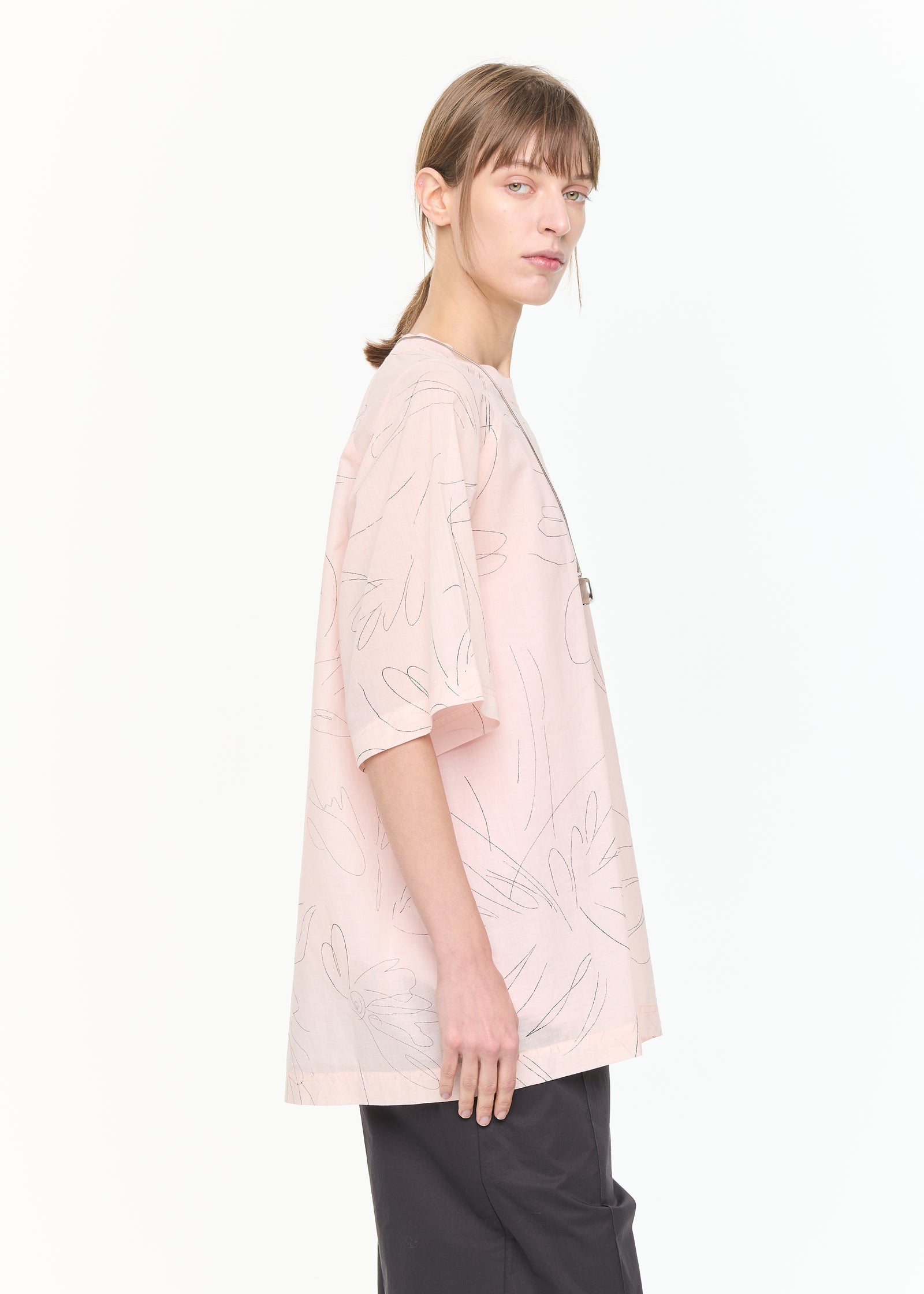CAMICIA IN COTONE A MANICHE CORTE