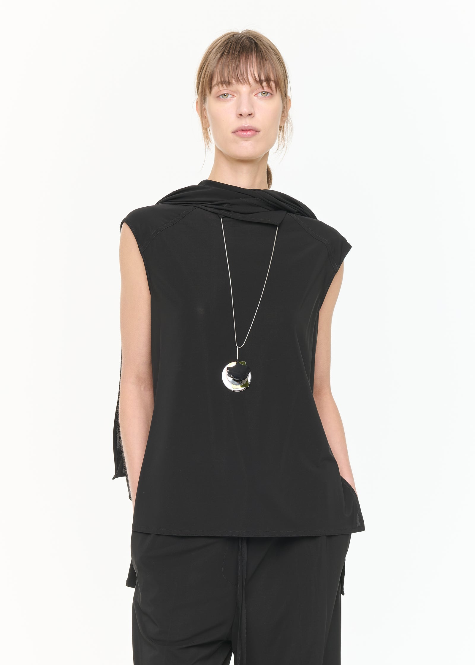 SCARF NECK TOP