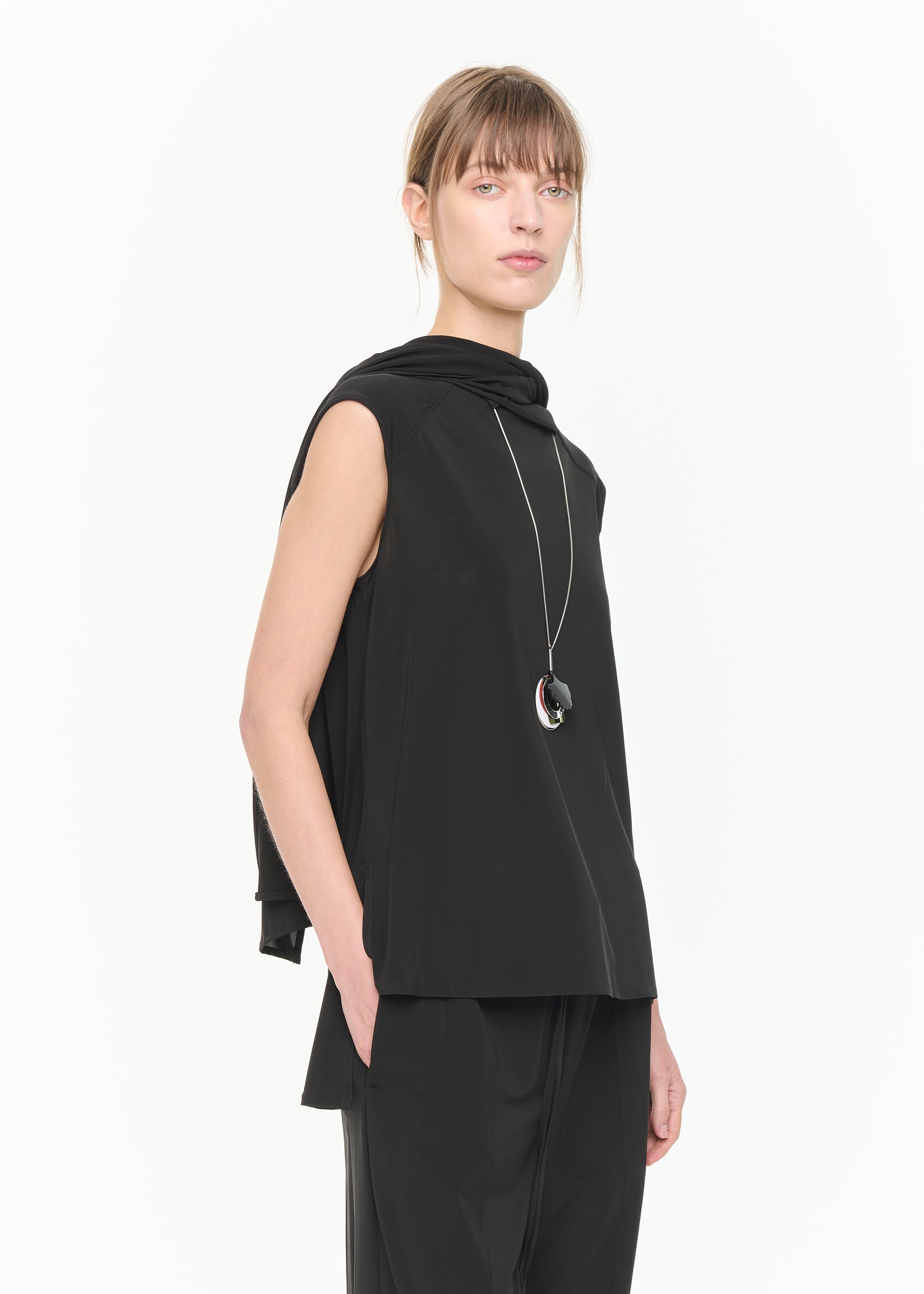 SCARF NECK TOP