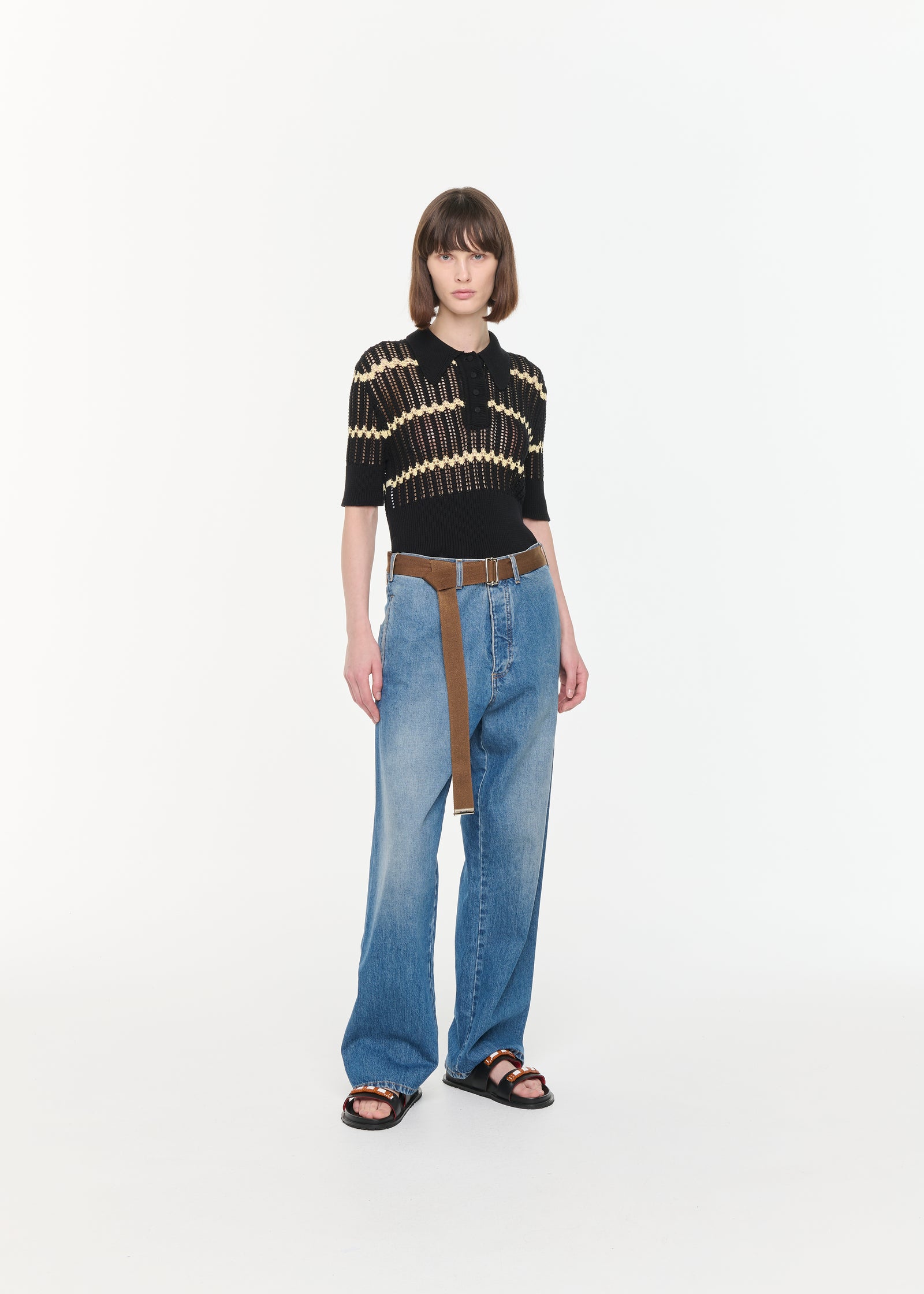 OVERSIZED POCKETS BLUE JEANS