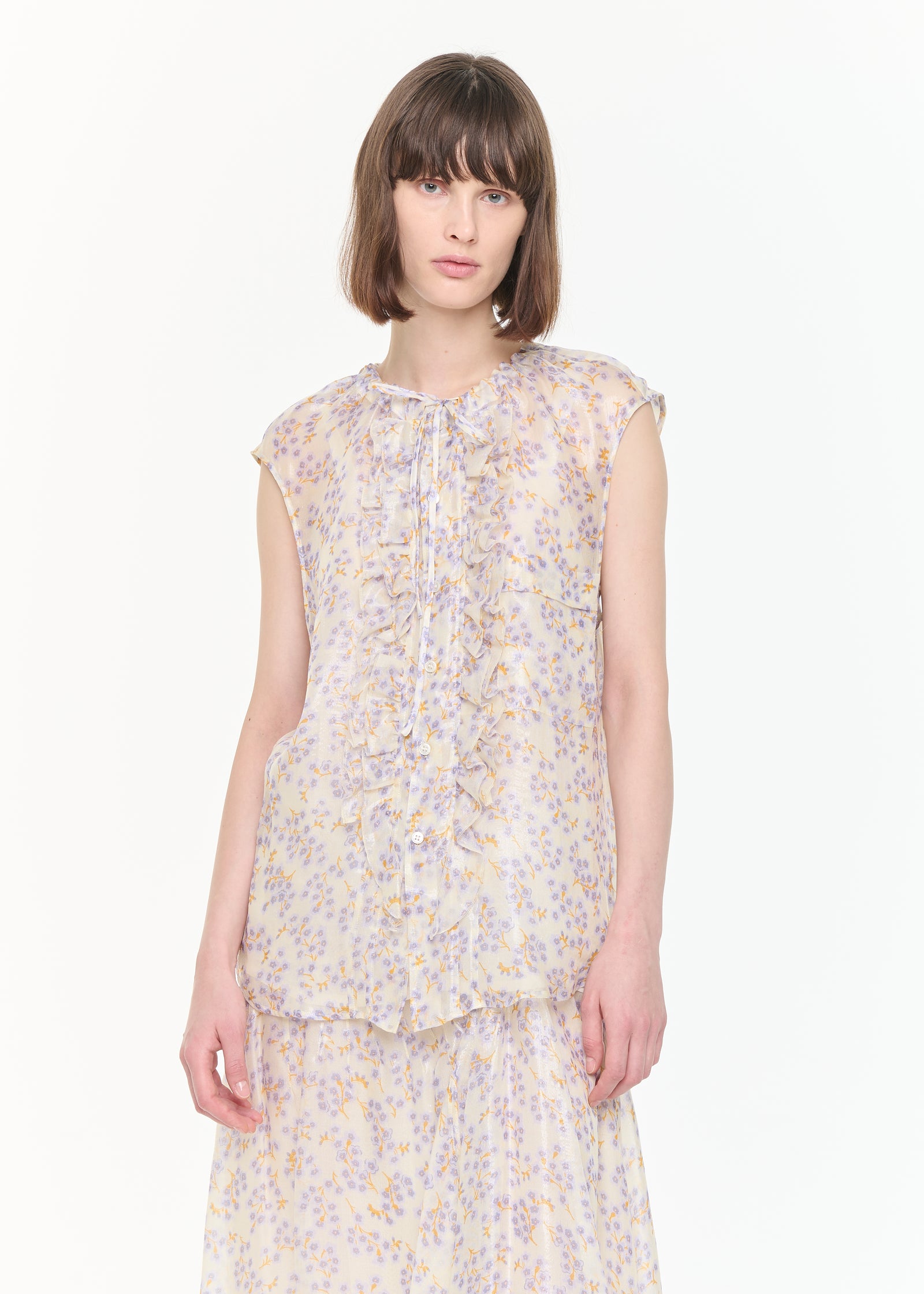 TOP IN CHIFFON DI SETA