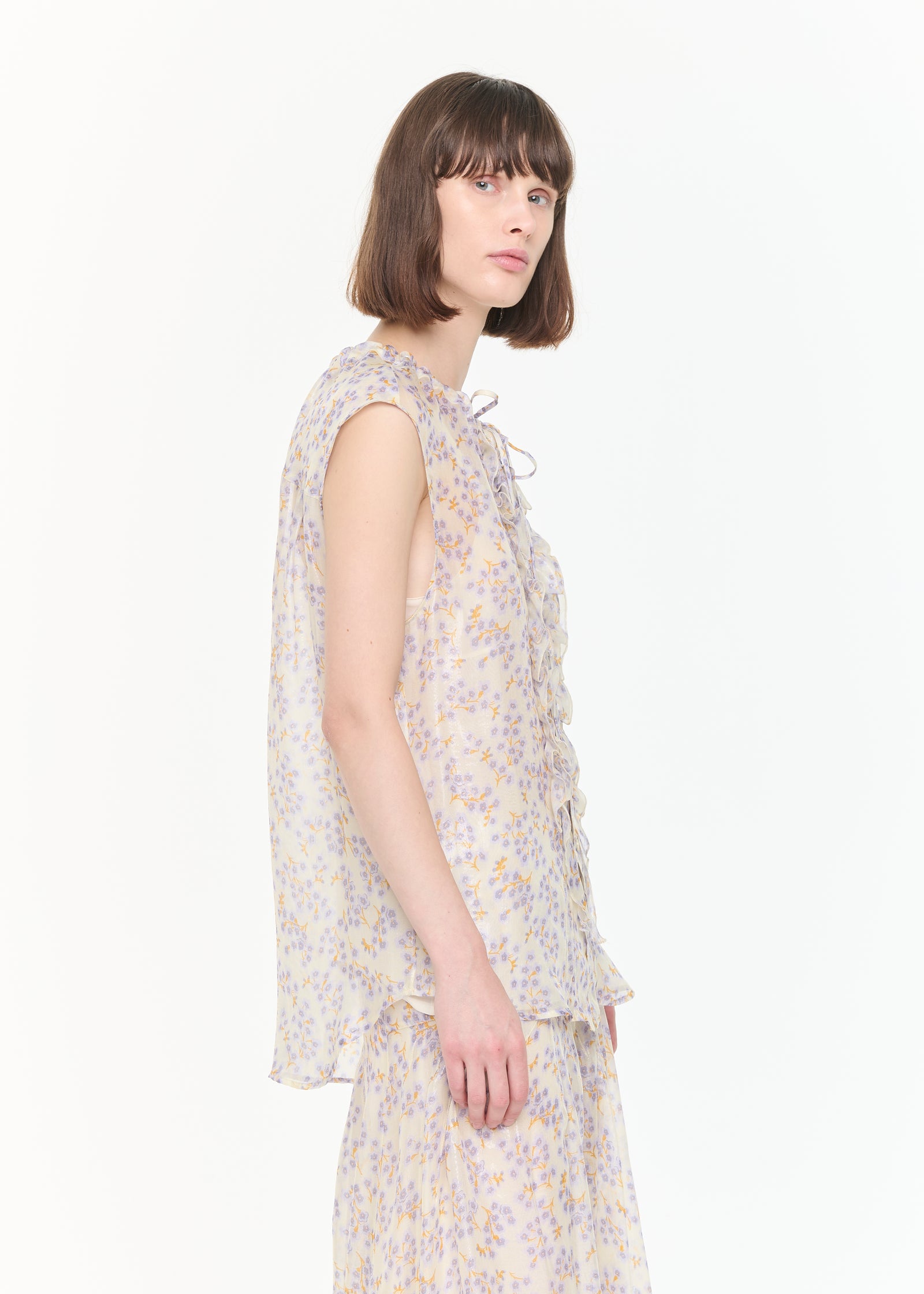 TOP IN CHIFFON DI SETA