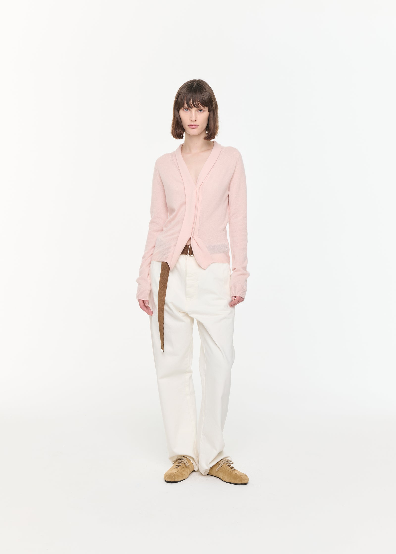 CARDIGAN IN CASHMERE ROSA CONTORNO