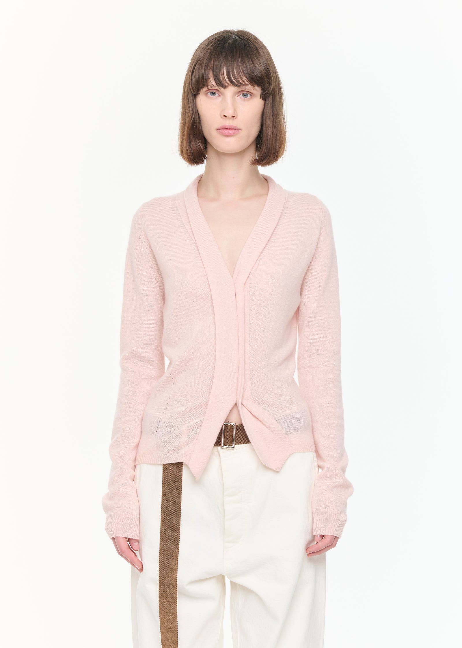 CARDIGAN IN CASHMERE ROSA CONTORNO