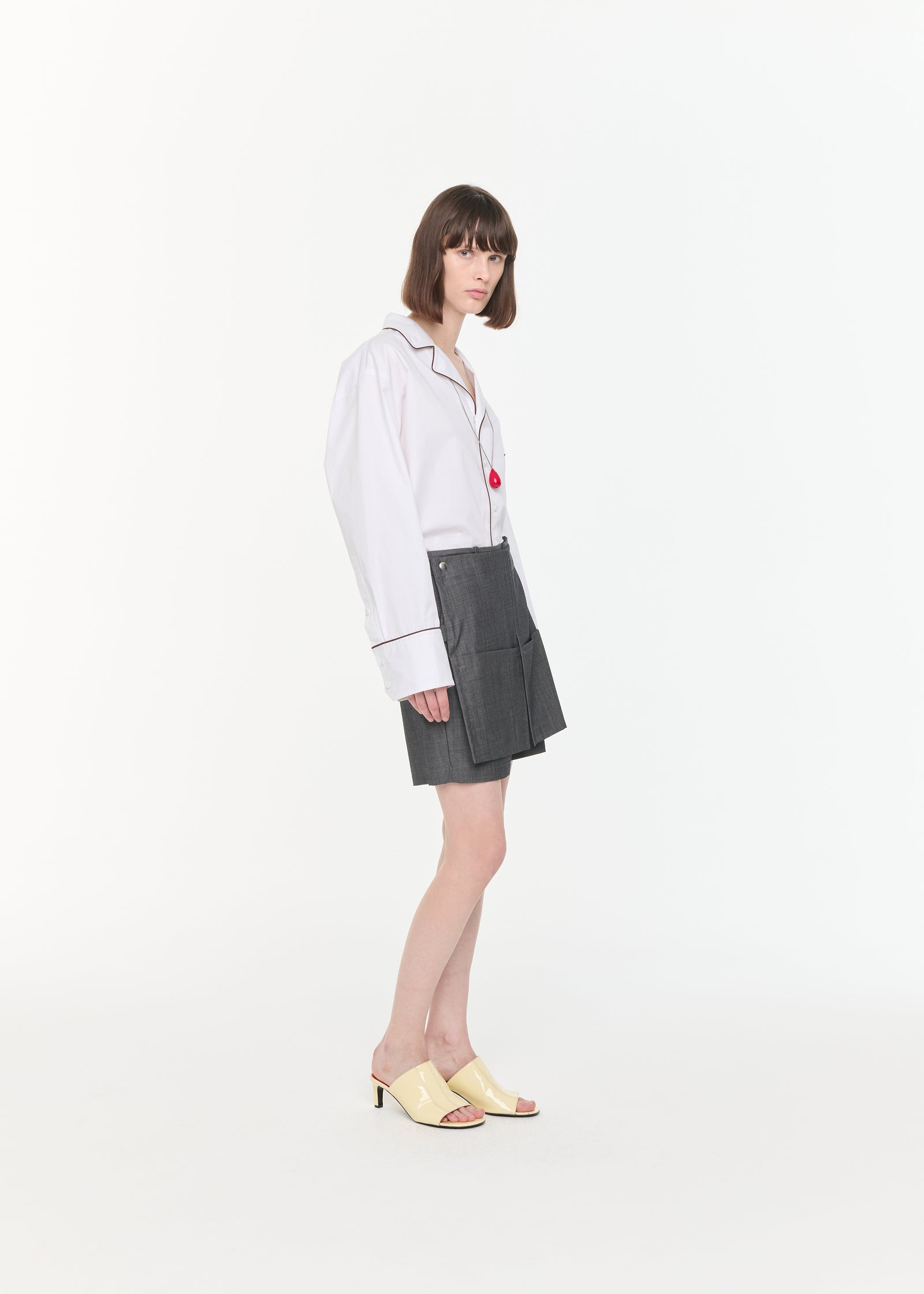 GREY MELANGE BERMUDA