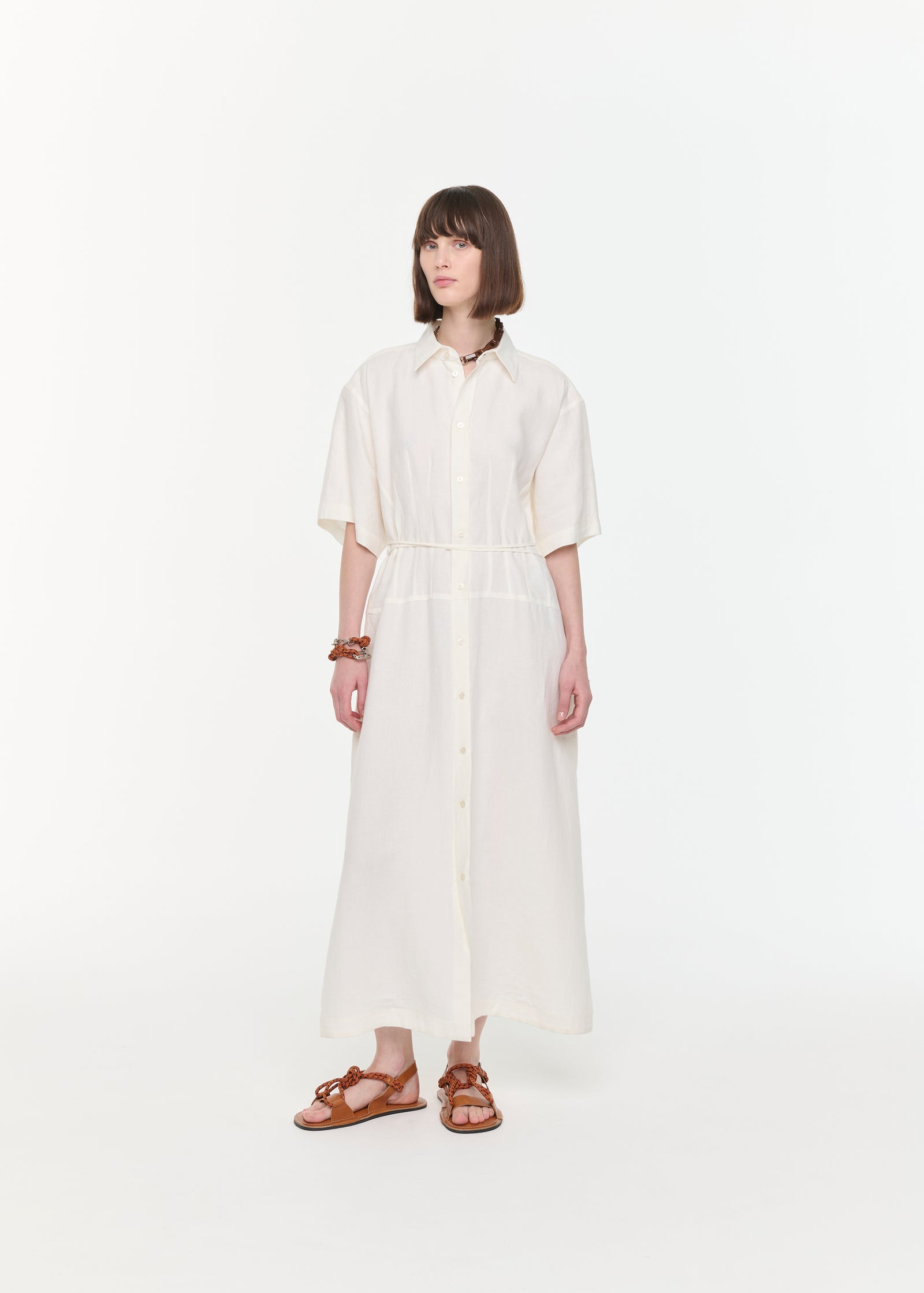 LINEN SHIRT DRESS