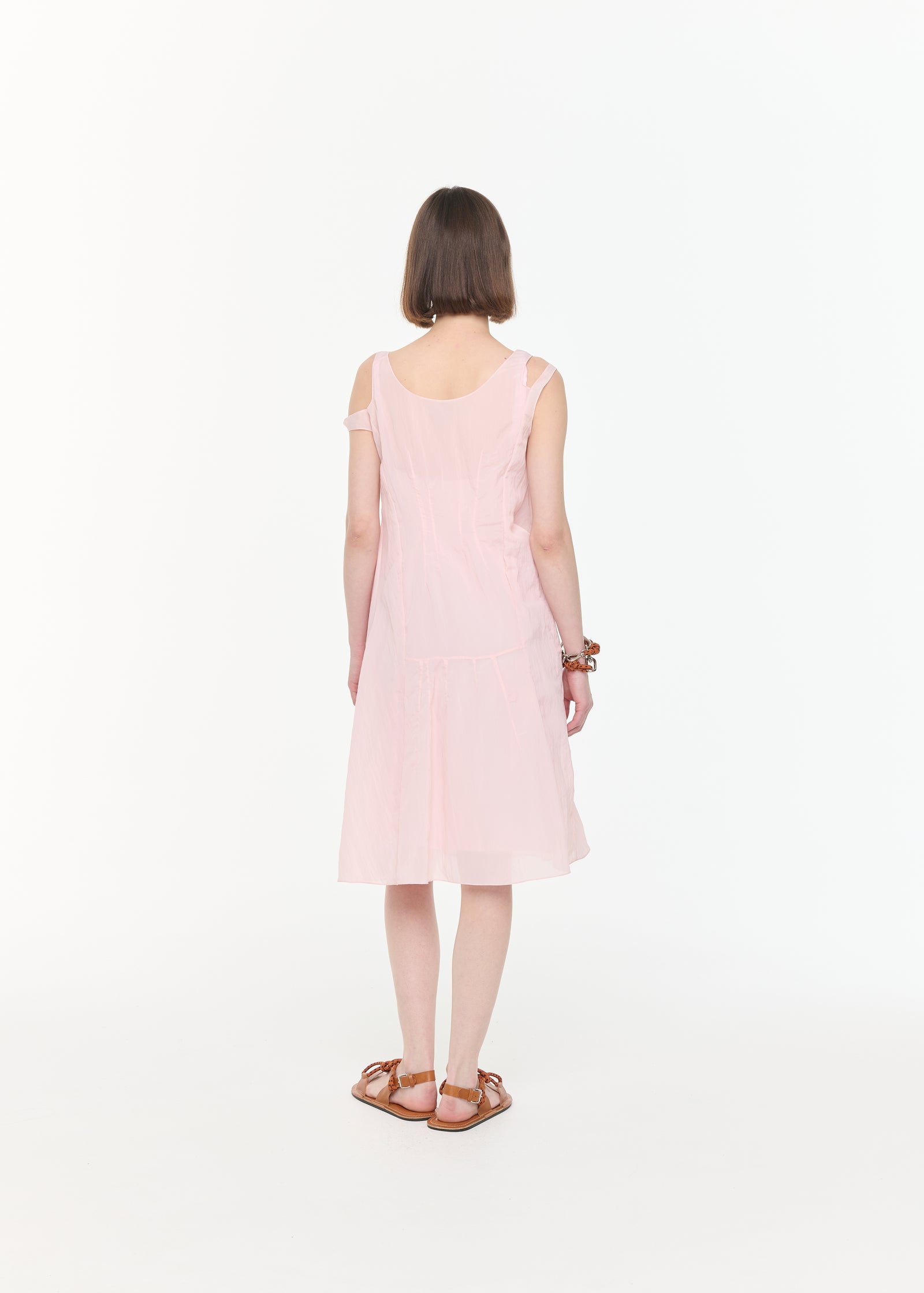 MIDI CRINKLED VISCOSE DRESS
