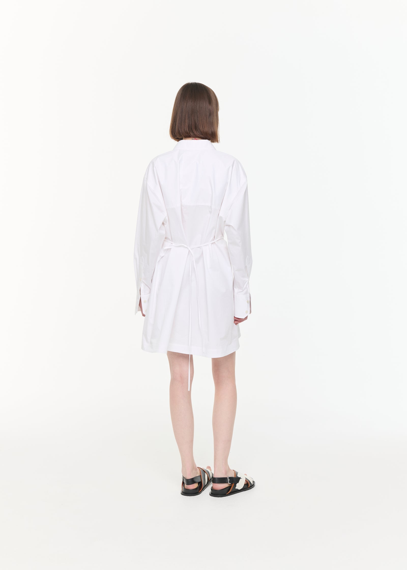 MIDI POPELINE SHIRT DRESS