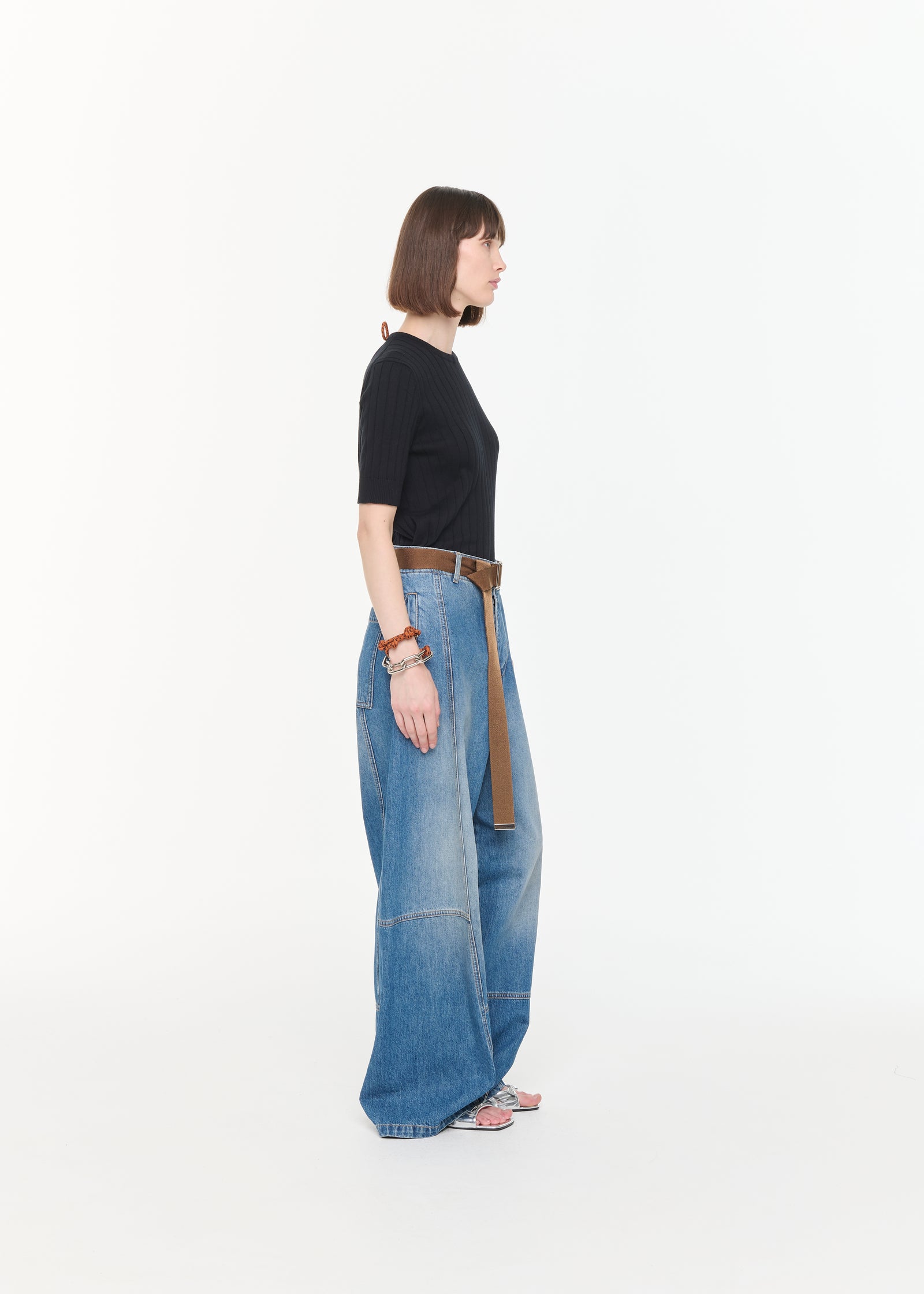 OVERSIZE CARGO BLUE JEANS