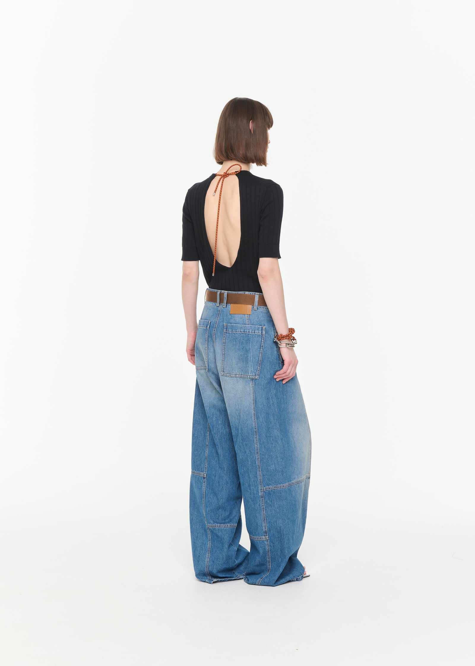 OVERSIZE CARGO BLUE JEANS