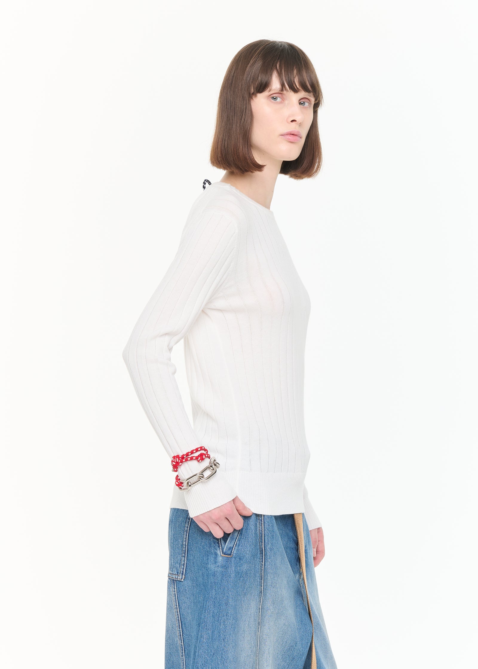 LONG SLEEVES RIBBED KNIT
