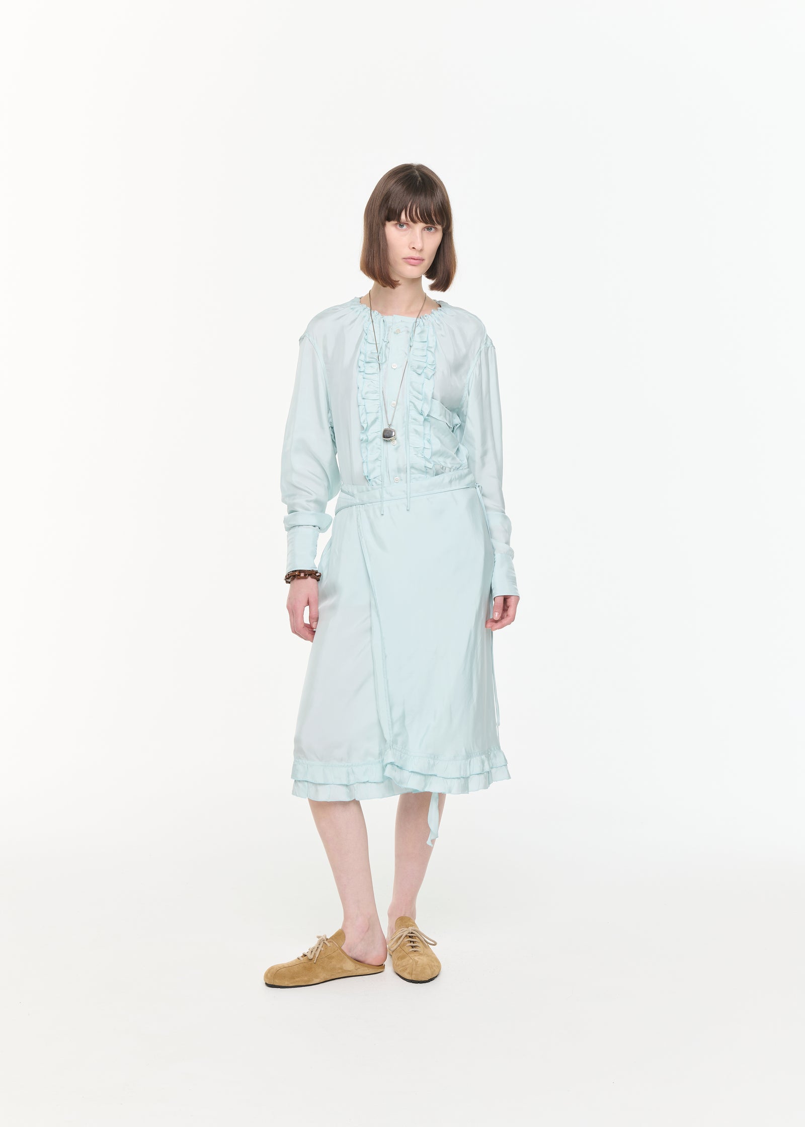 LIGHT VISCOSE ASYMMETRIC SKIRT