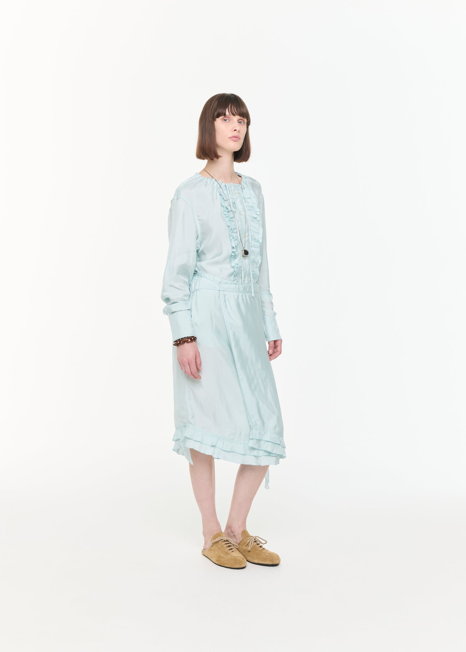 LIGHT VISCOSE ASYMMETRIC SKIRT