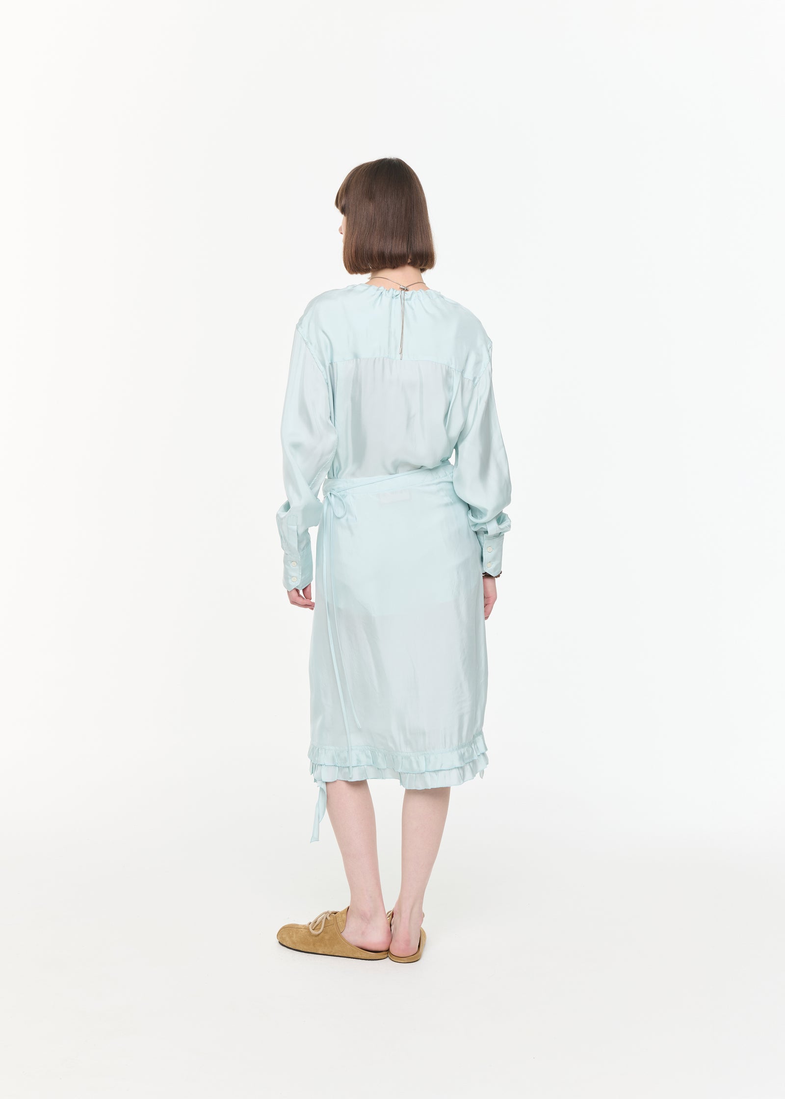 LIGHT VISCOSE ASYMMETRIC SKIRT