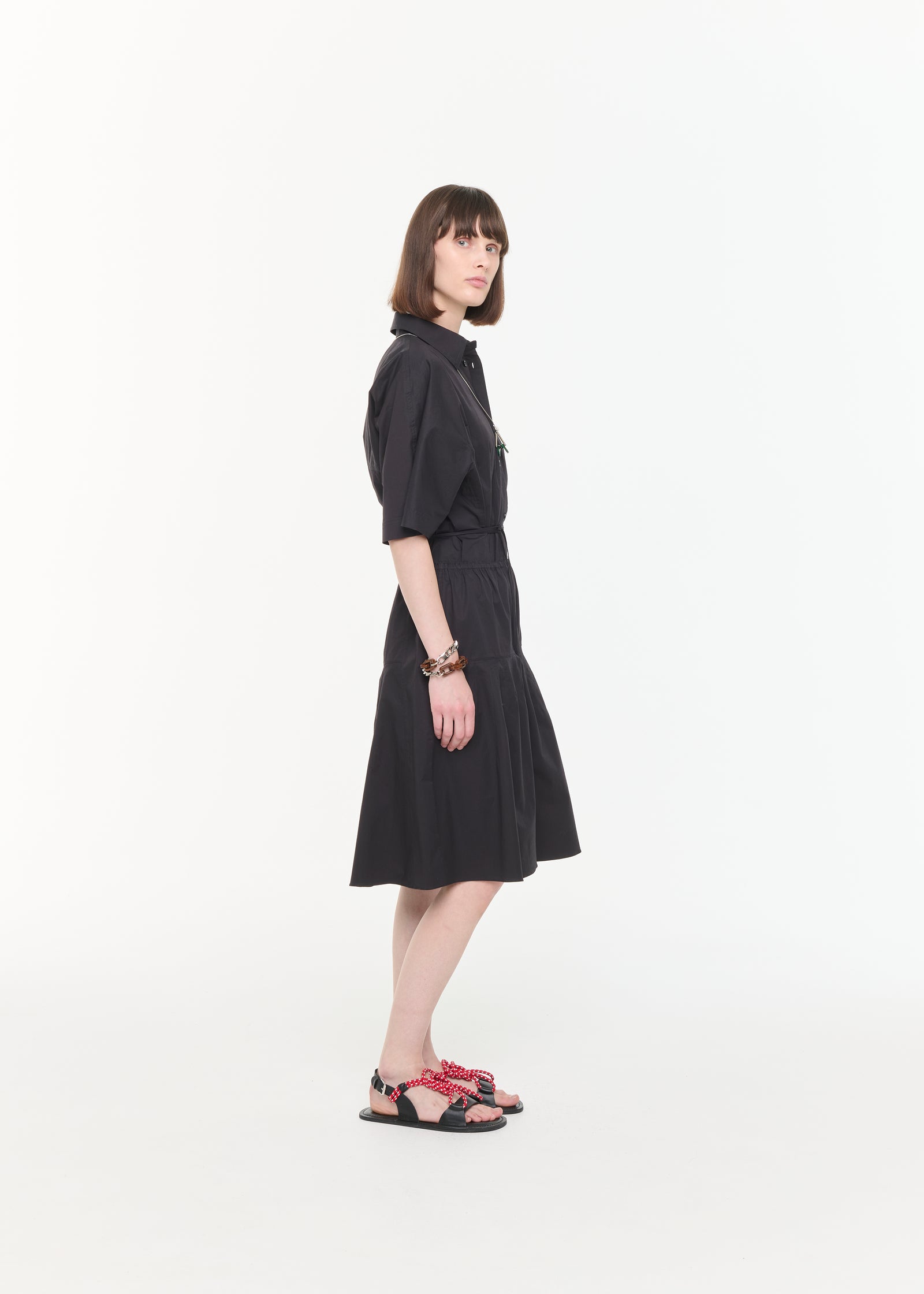 BLACK COTTON SKIRT