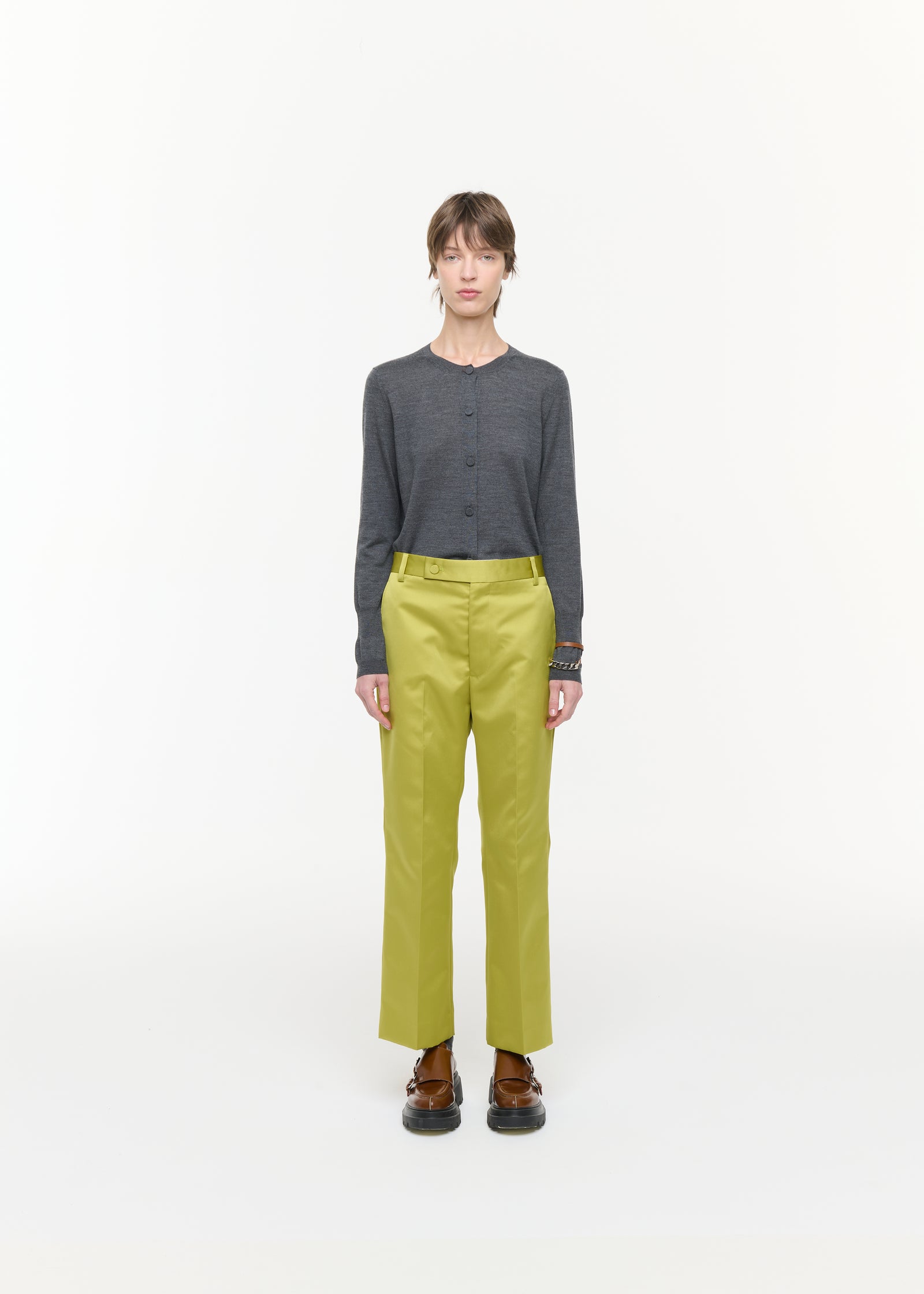 CITRON DUCHESSE STRAIGHT LEG TROUSERS