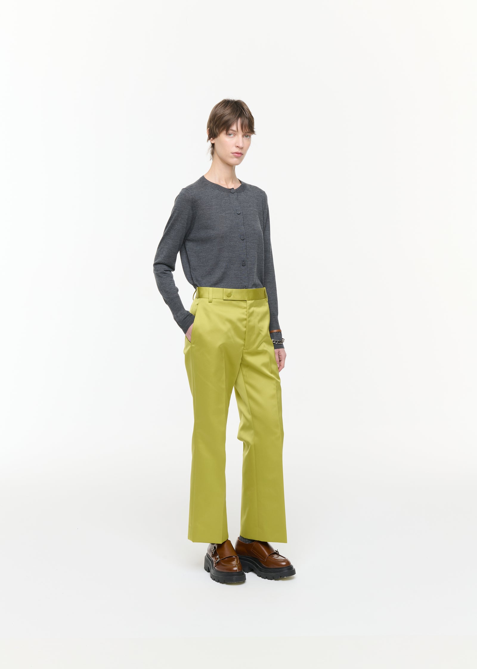 CITRON DUCHESSE STRAIGHT LEG TROUSERS