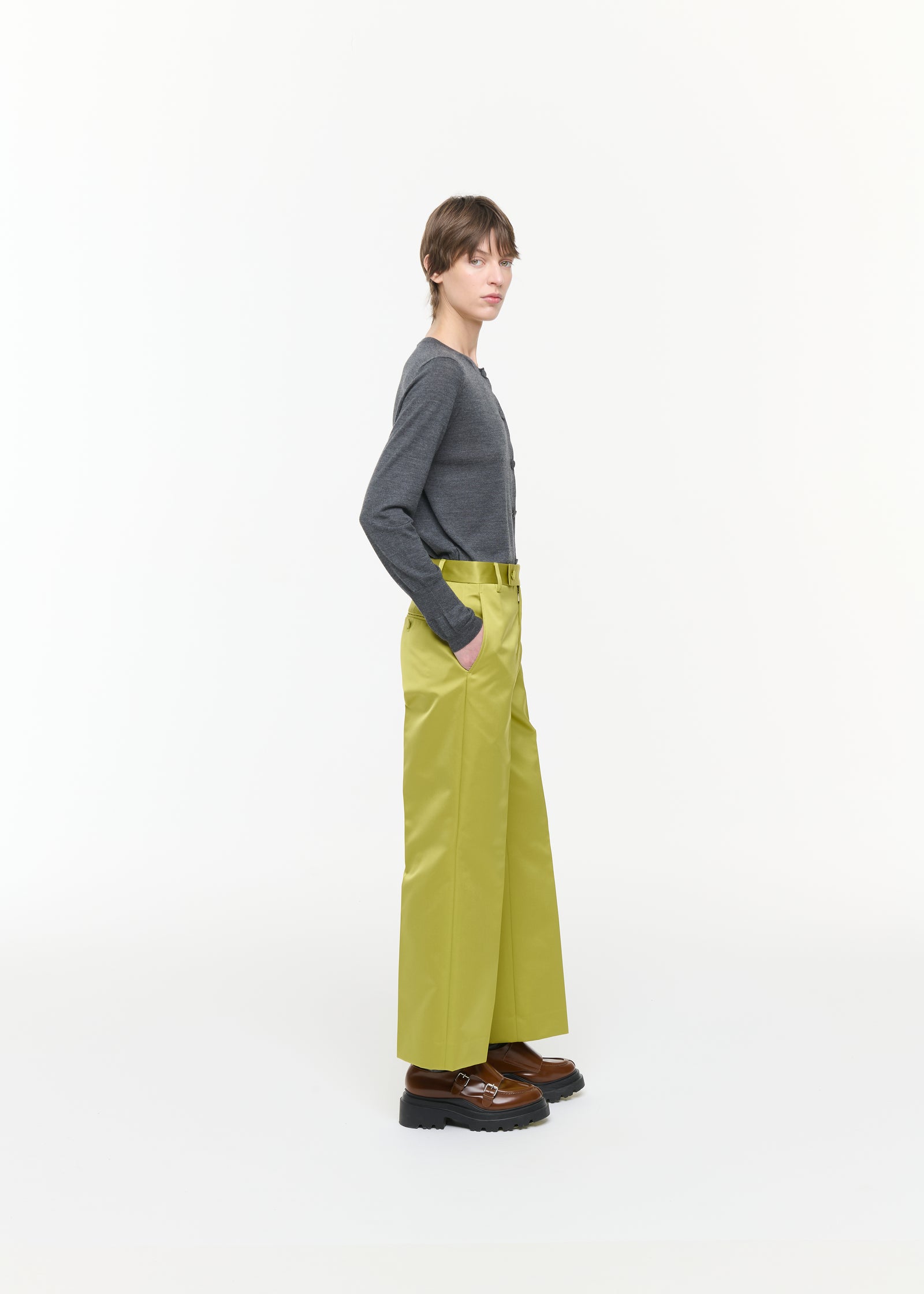 CITRON DUCHESSE STRAIGHT LEG TROUSERS