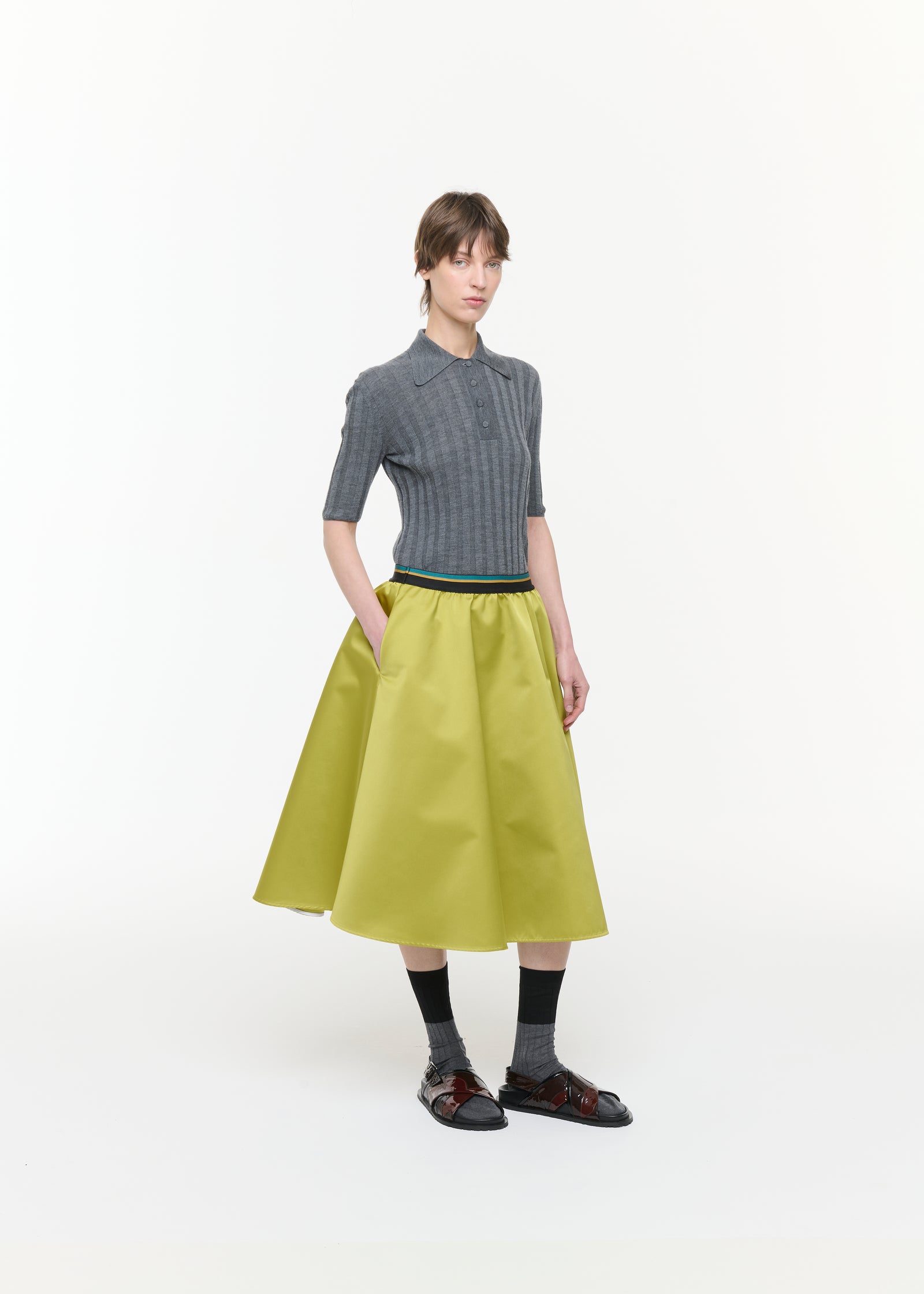 CITRON DUCHESSE A LINE MIDI SKIRT