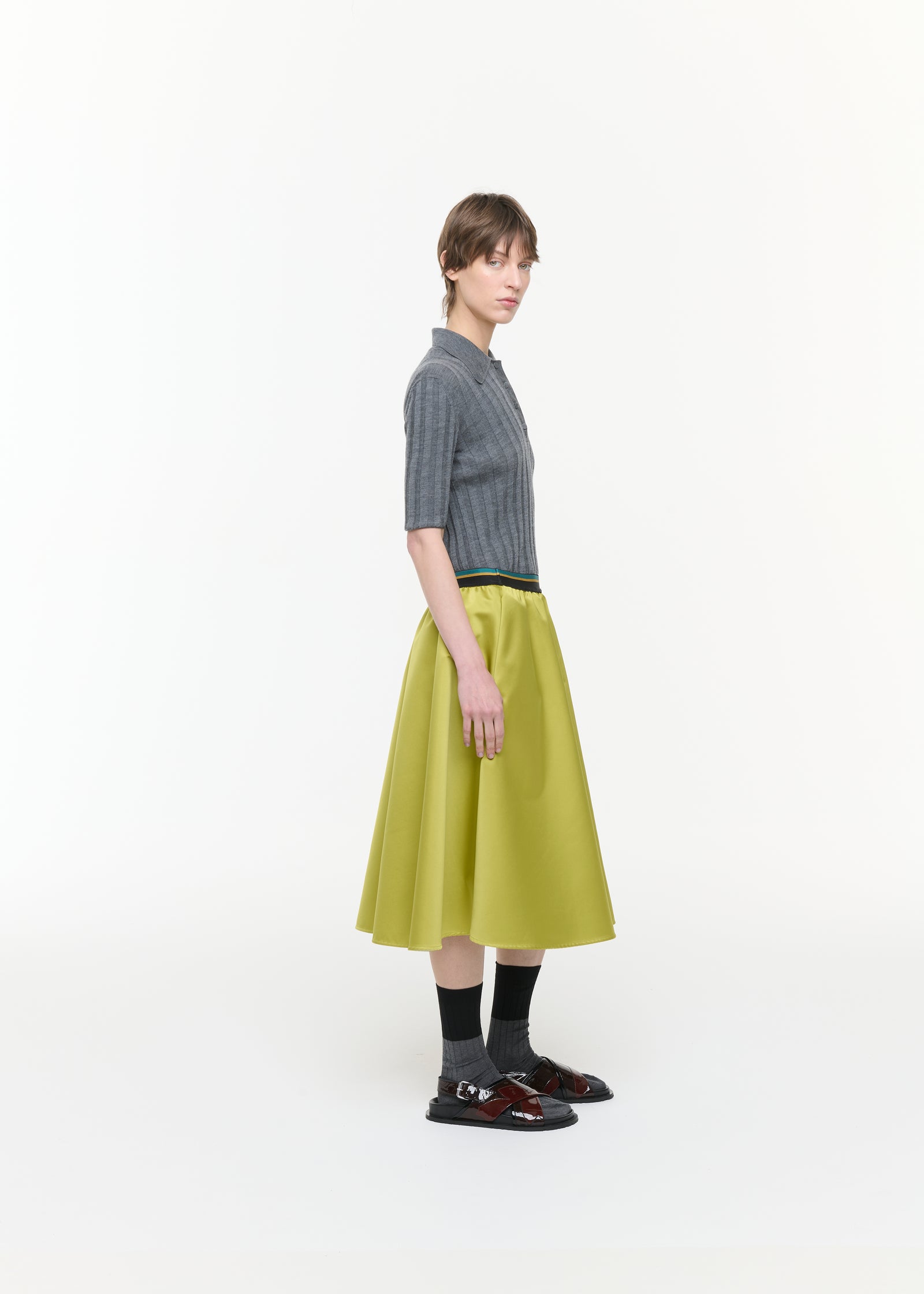CITRON DUCHESSE A LINE MIDI SKIRT