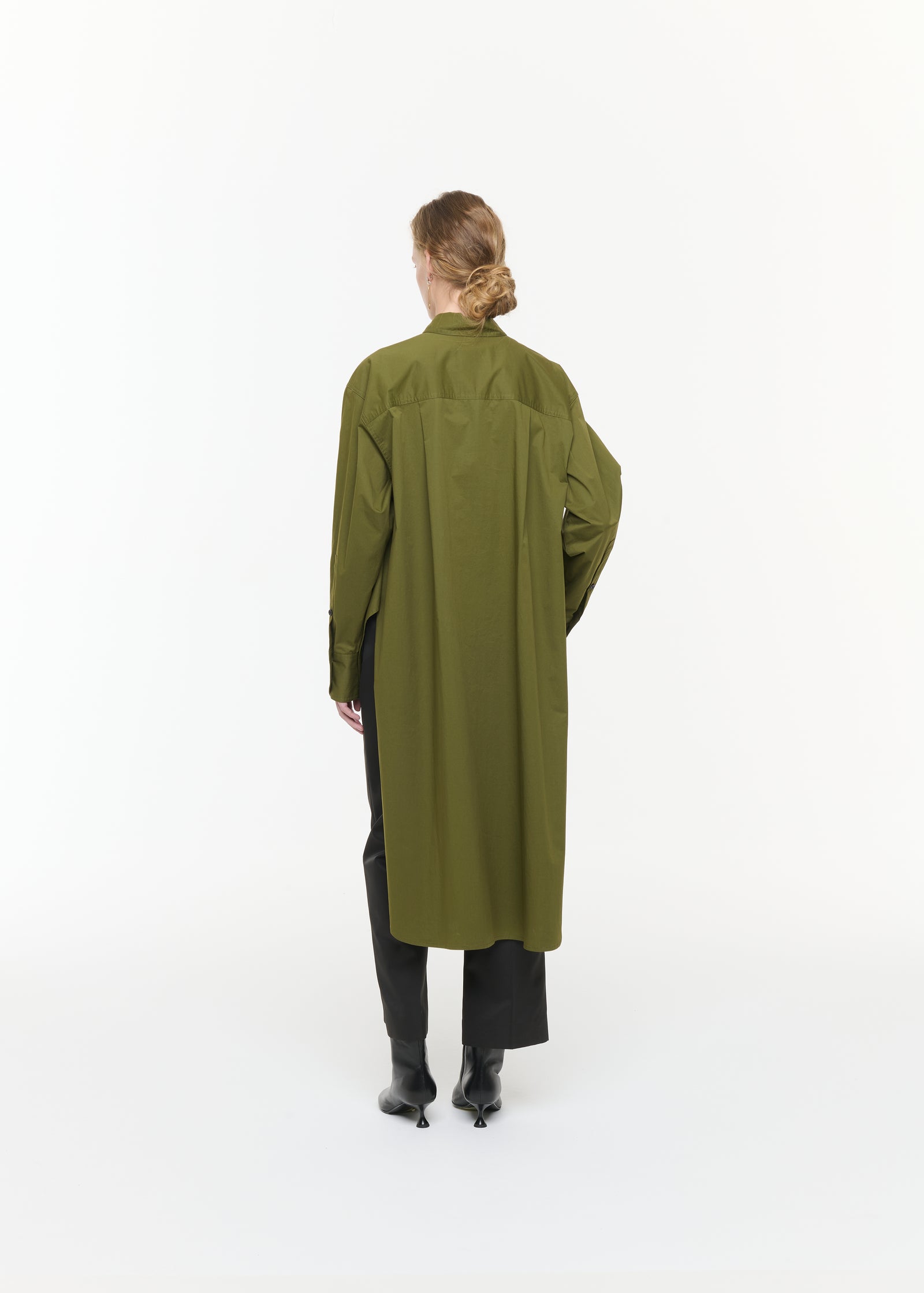 GREEN ASYMMETRIC SHIRT