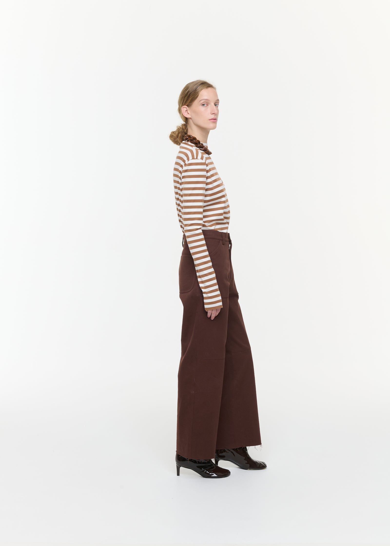 PANTALONI MARRONE SCURO TINTO CAPO