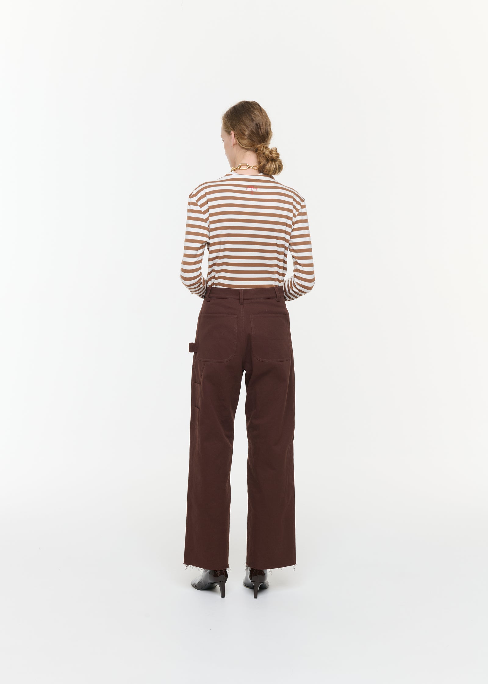 PANTALONI MARRONE SCURO TINTO CAPO