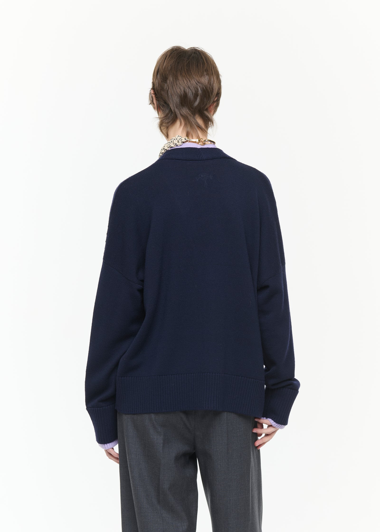 SOFT WOOL BLUE LILAC CARDIGAN