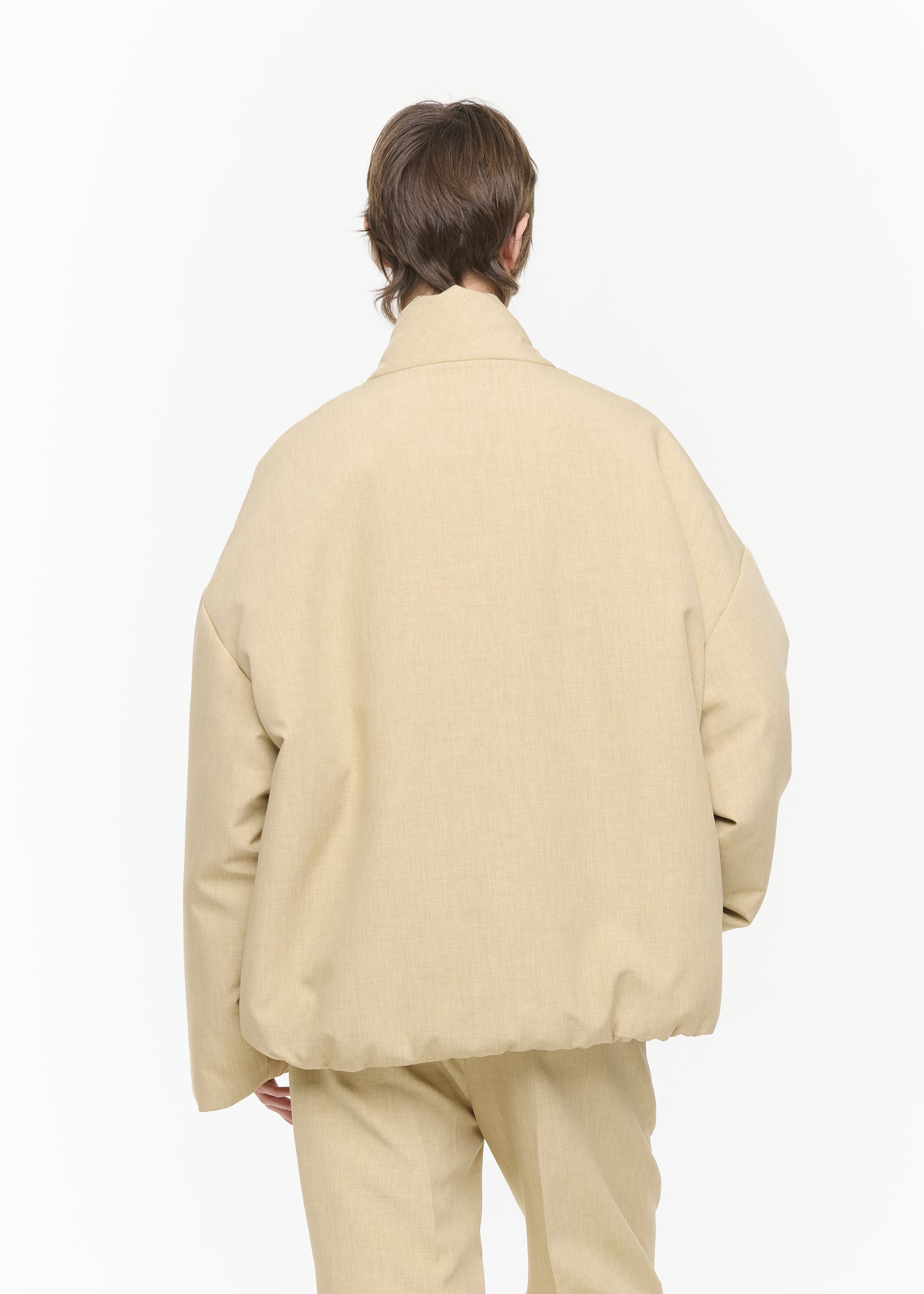 MELANGE YELLOW BOMBER JACKET
