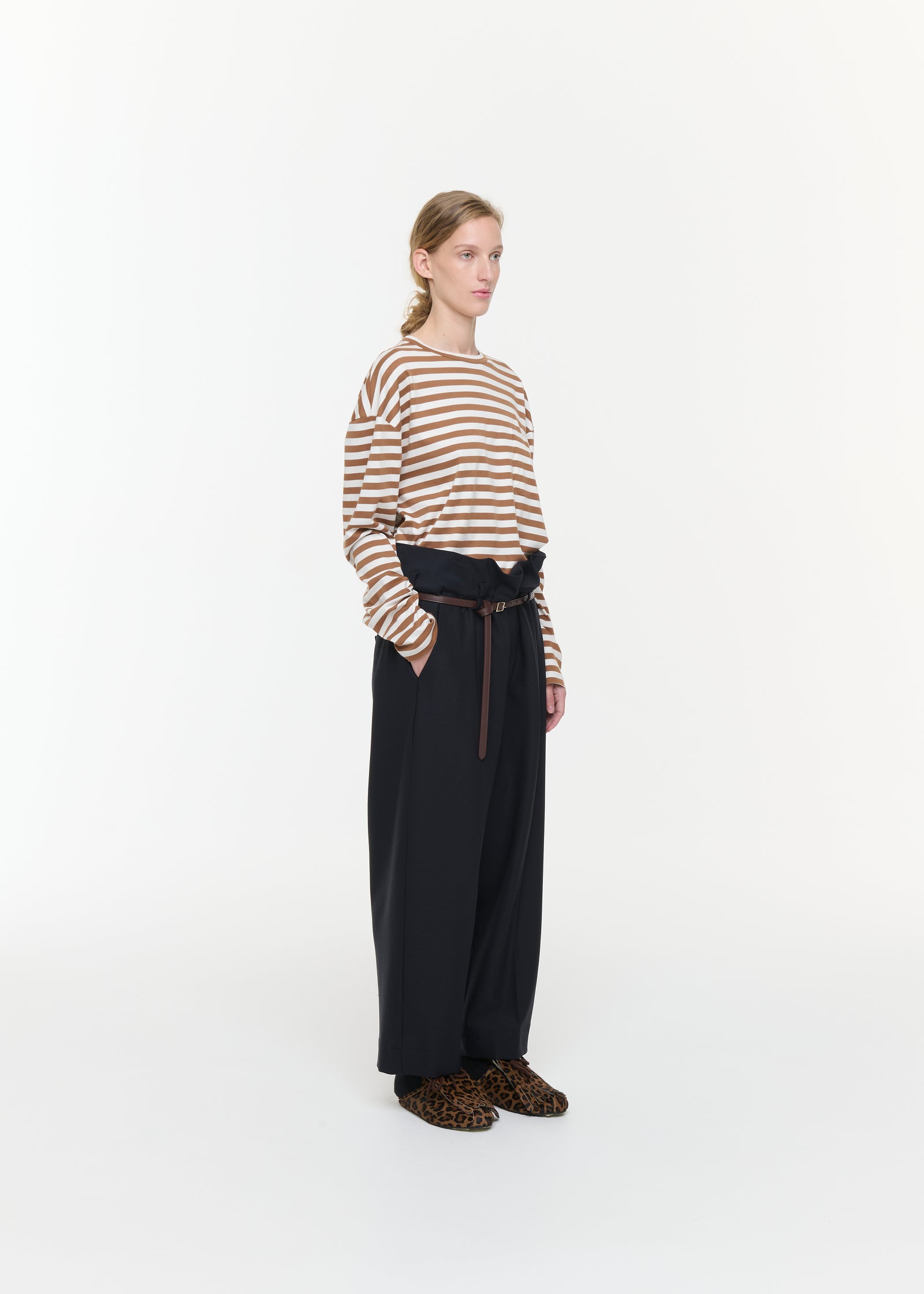 PAPERBAG TROUSERS WOOL GABARDINE