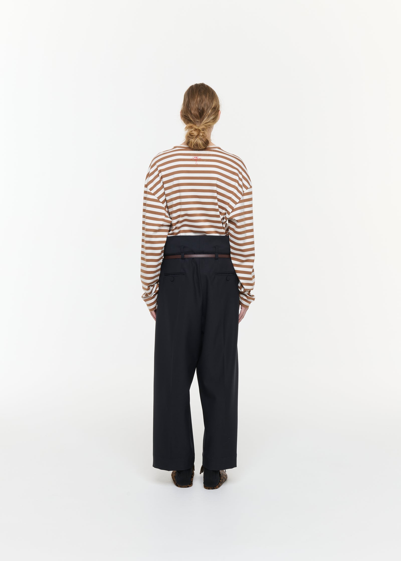 PAPERBAG TROUSERS WOOL GABARDINE