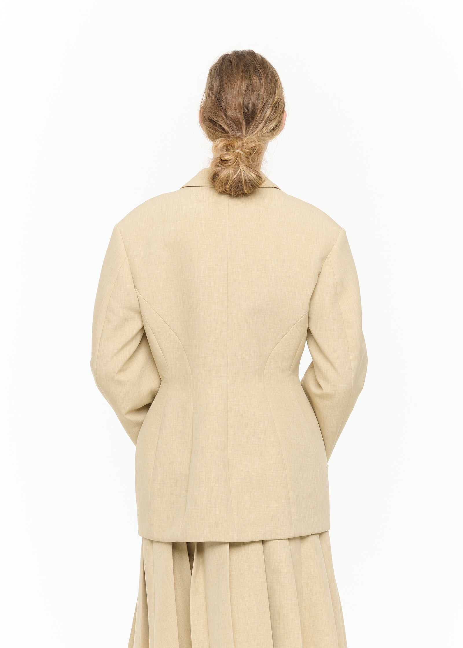 DOUBLE-BREASTED SAIA MELANGE BLAZER