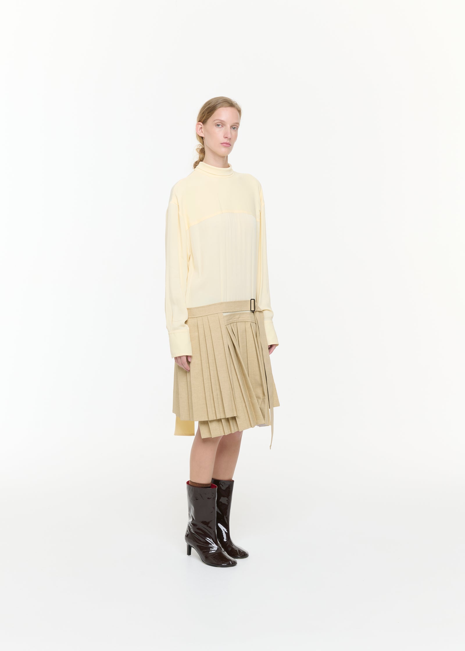 ABITO PLISSETTATO COMBINATO