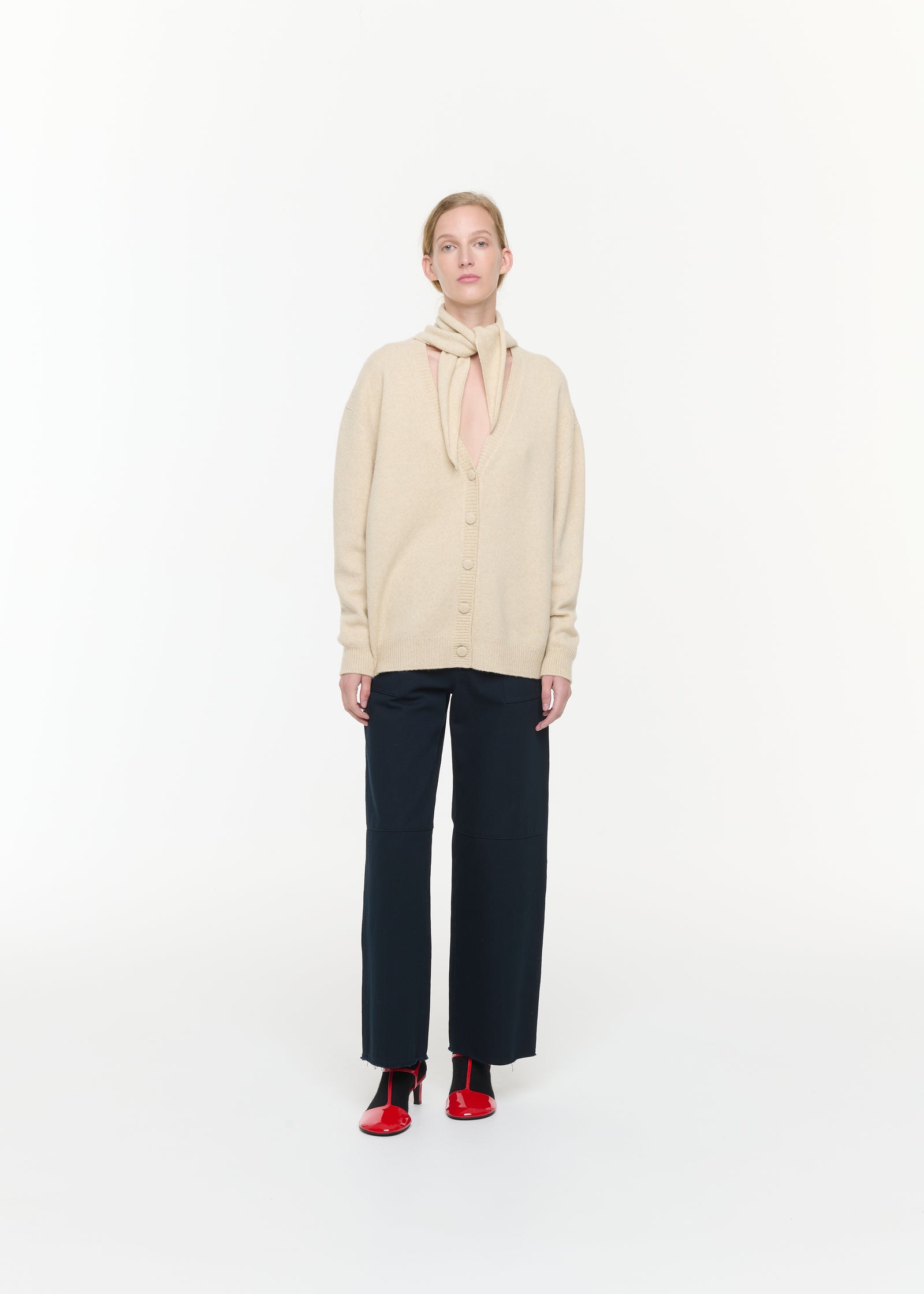CARDIGAN CON SCIARPA IN 