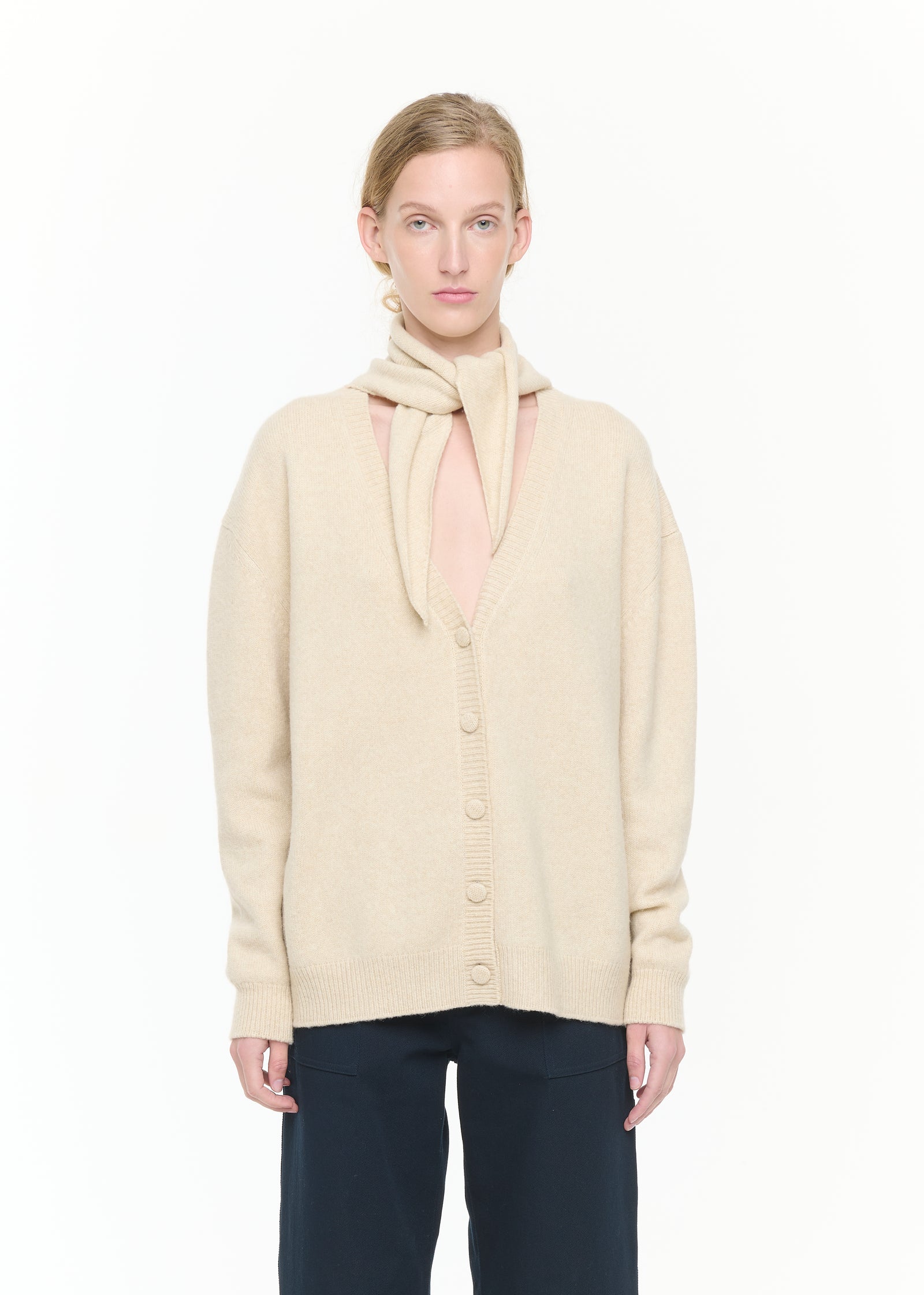 CARDIGAN CON SCIARPA IN 