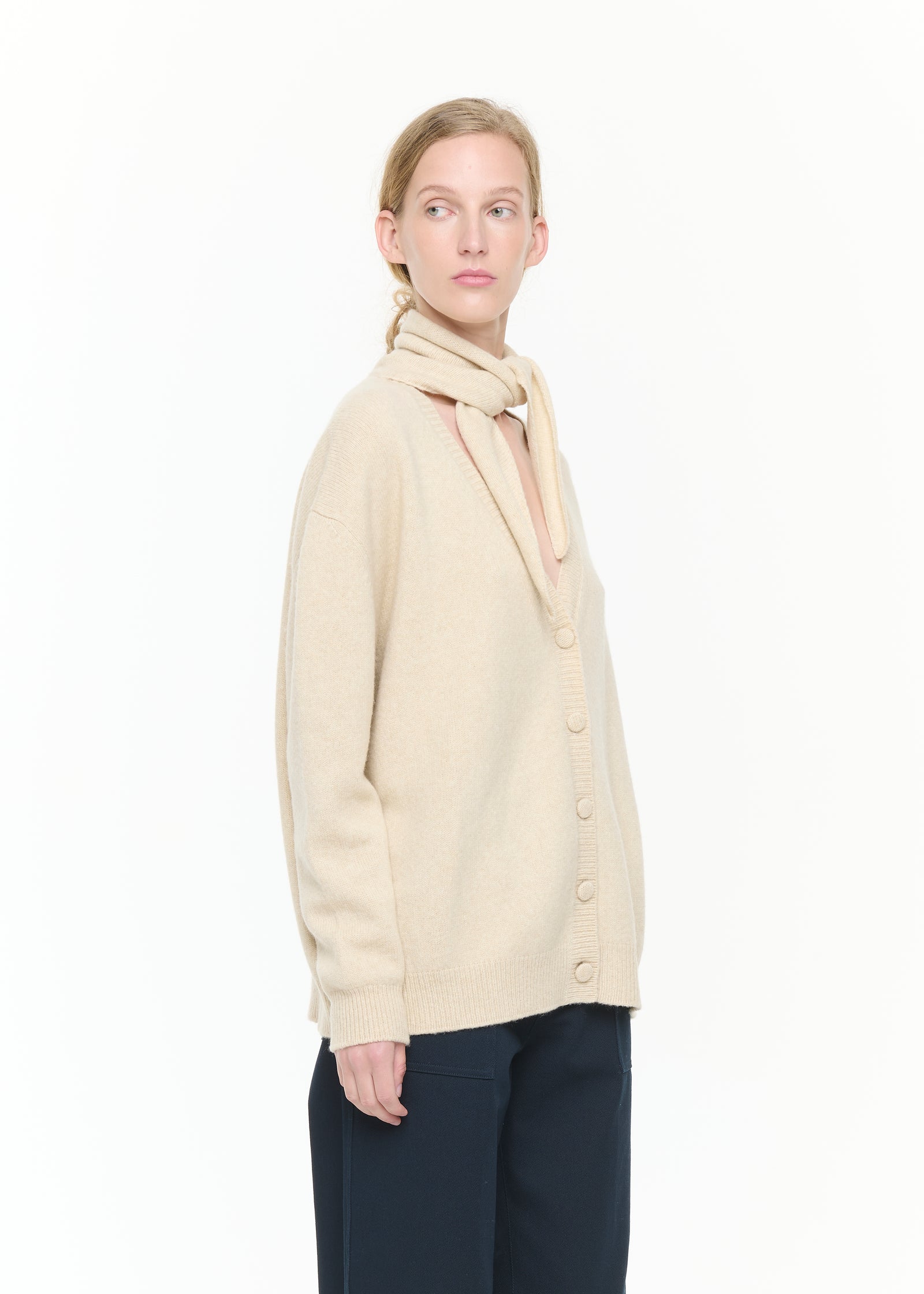 CARDIGAN CON SCIARPA IN 