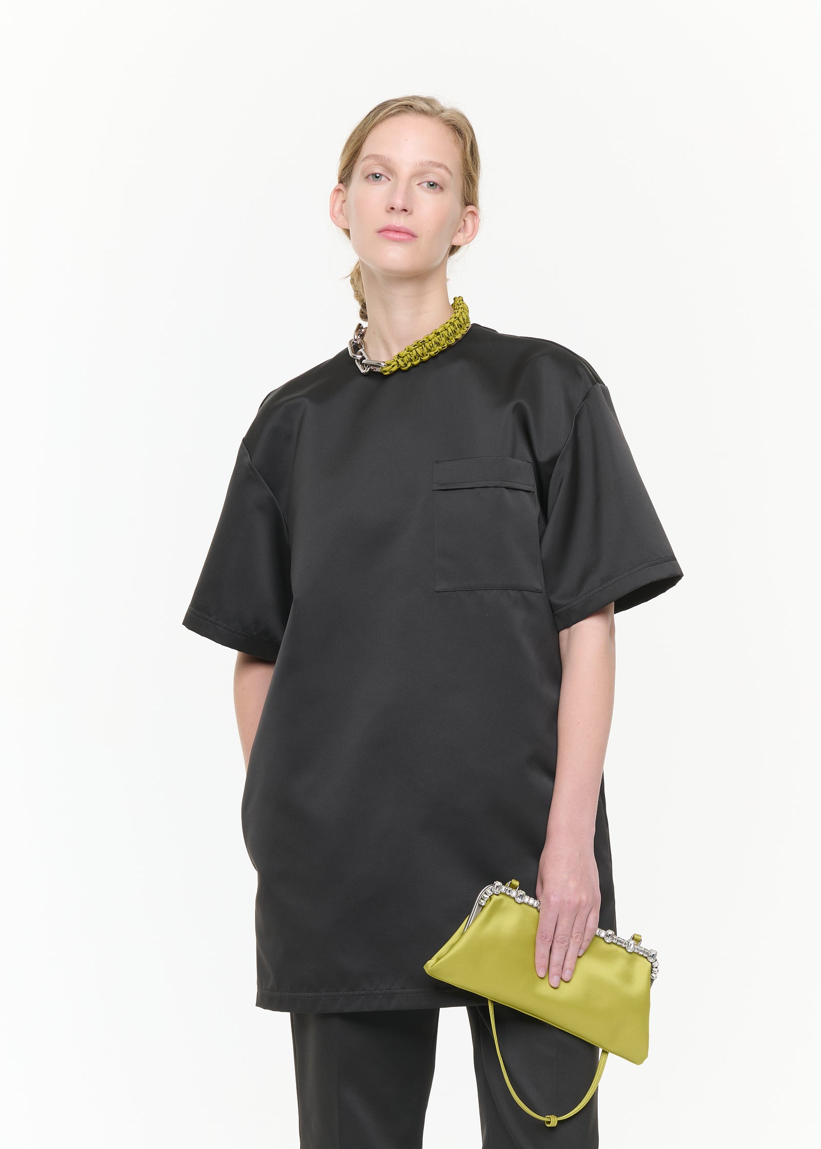 BLACK DUCHESSE MINI DRESS