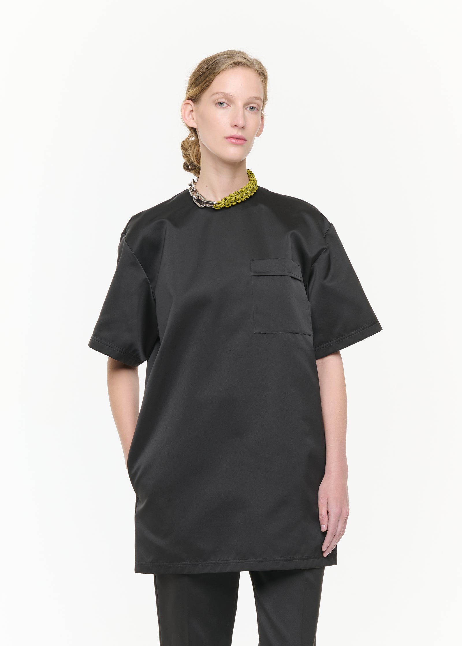 BLACK DUCHESSE MINI DRESS