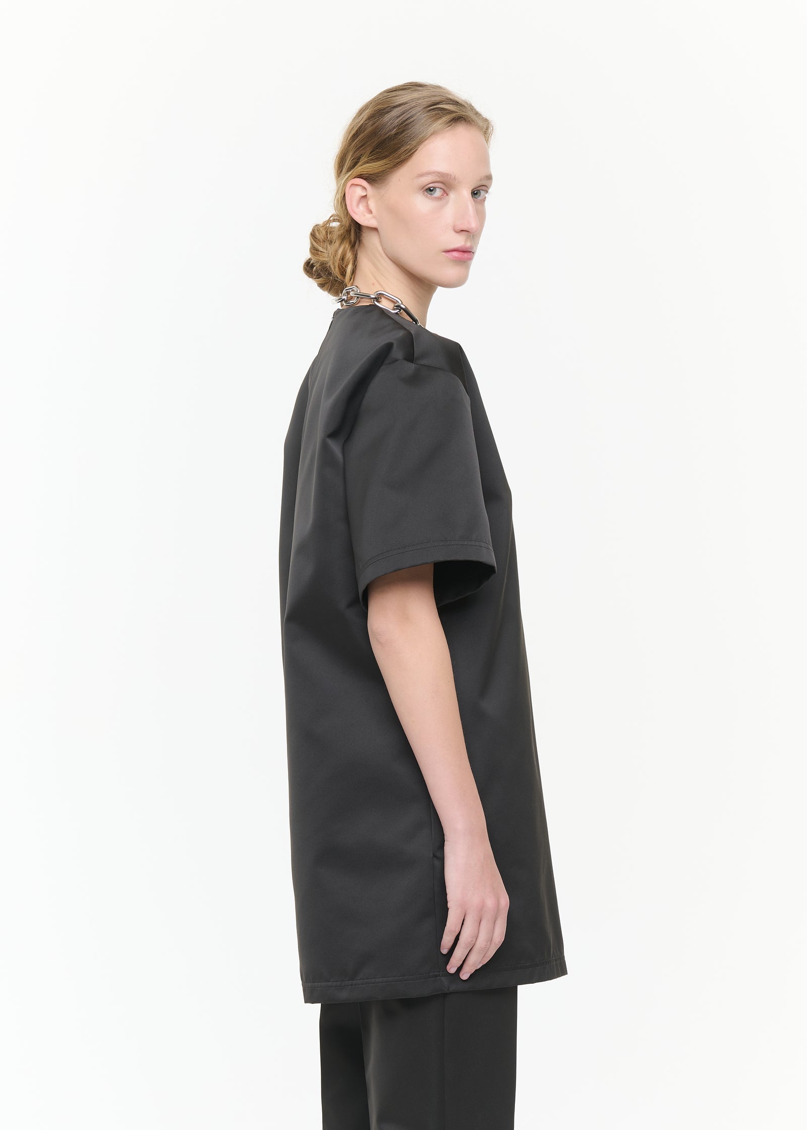 BLACK DUCHESSE MINI DRESS